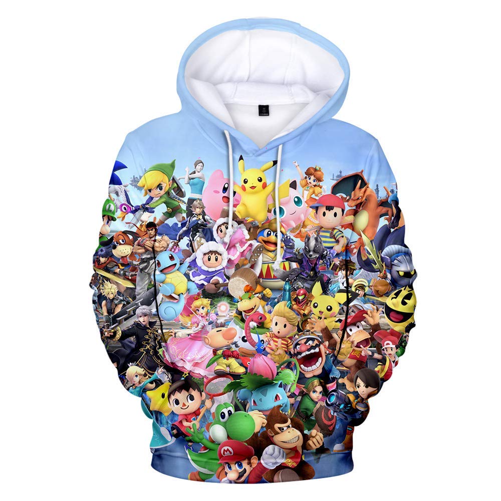 Cheerful D Super Smash Bros Ultimate Unisex Hoodie 3d Printed