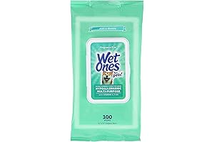 One for Pets Hypoallergenic Multi-Purpose Dog Wipes with Vitamins for All Dogs Wipes 100 Count