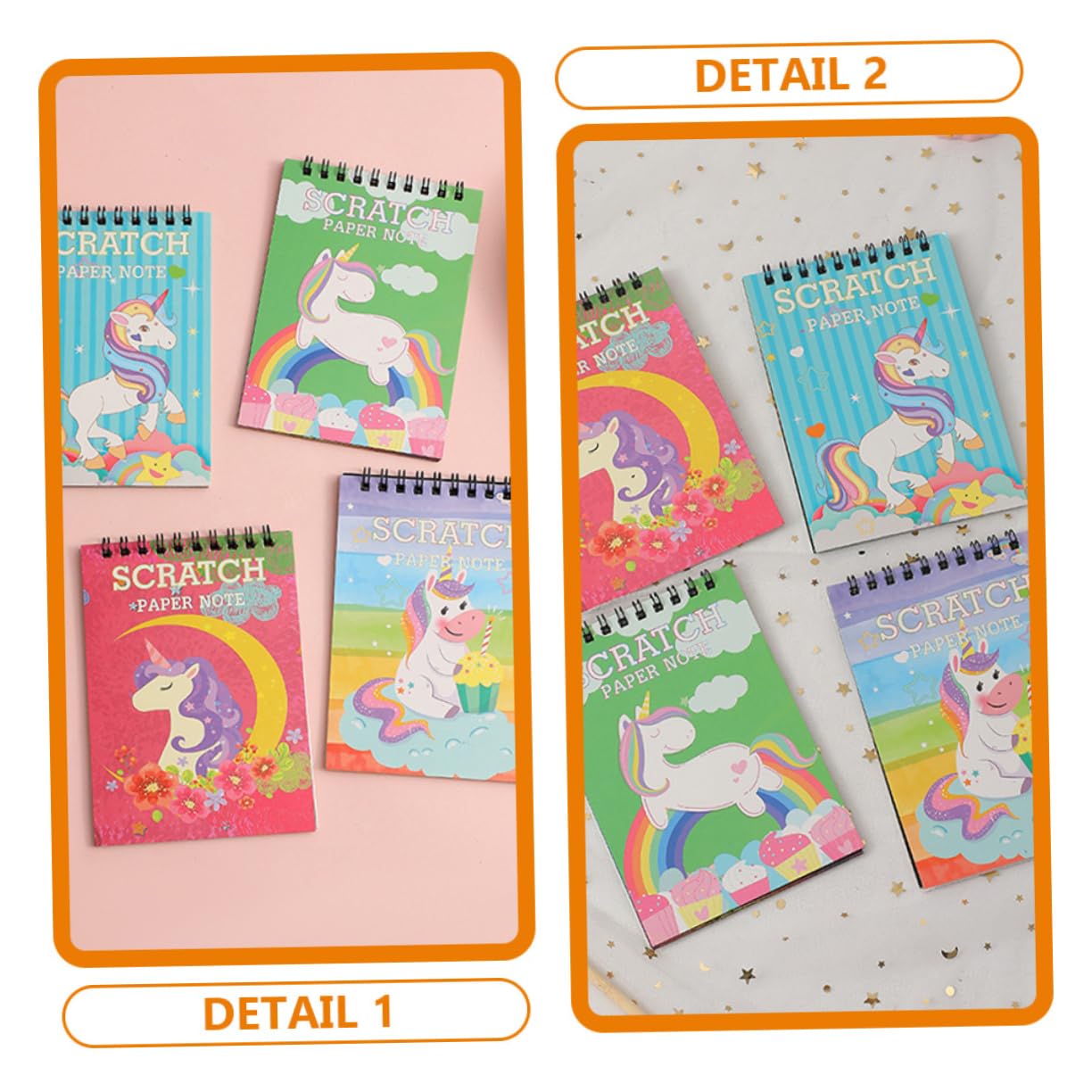 Operitacx 5 Sätze Spulen Kratz Zeichenbuch Cartoon Tragbares Taschen Zeichenbuch Kindergarten DIY Kleines Buch Rubbelkarten Für Kinderspielzeug Kinderspielzeug Buntes 4 Stück * 5