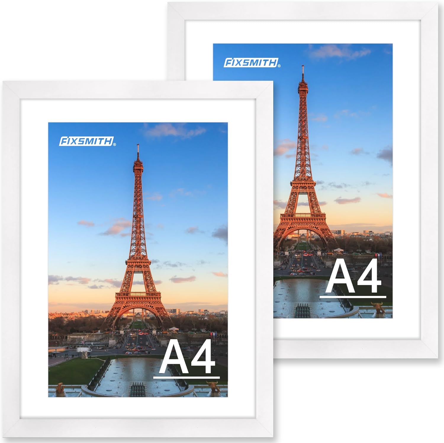 FIXSMITH 11x14 Picture Frame Bulk-6 Pack, Photo Frame with HD Plexiglass, Display Pictures 8x10 with Mat or 11x14 Without Mat, Gold Picture Frames Collage Wall Decor