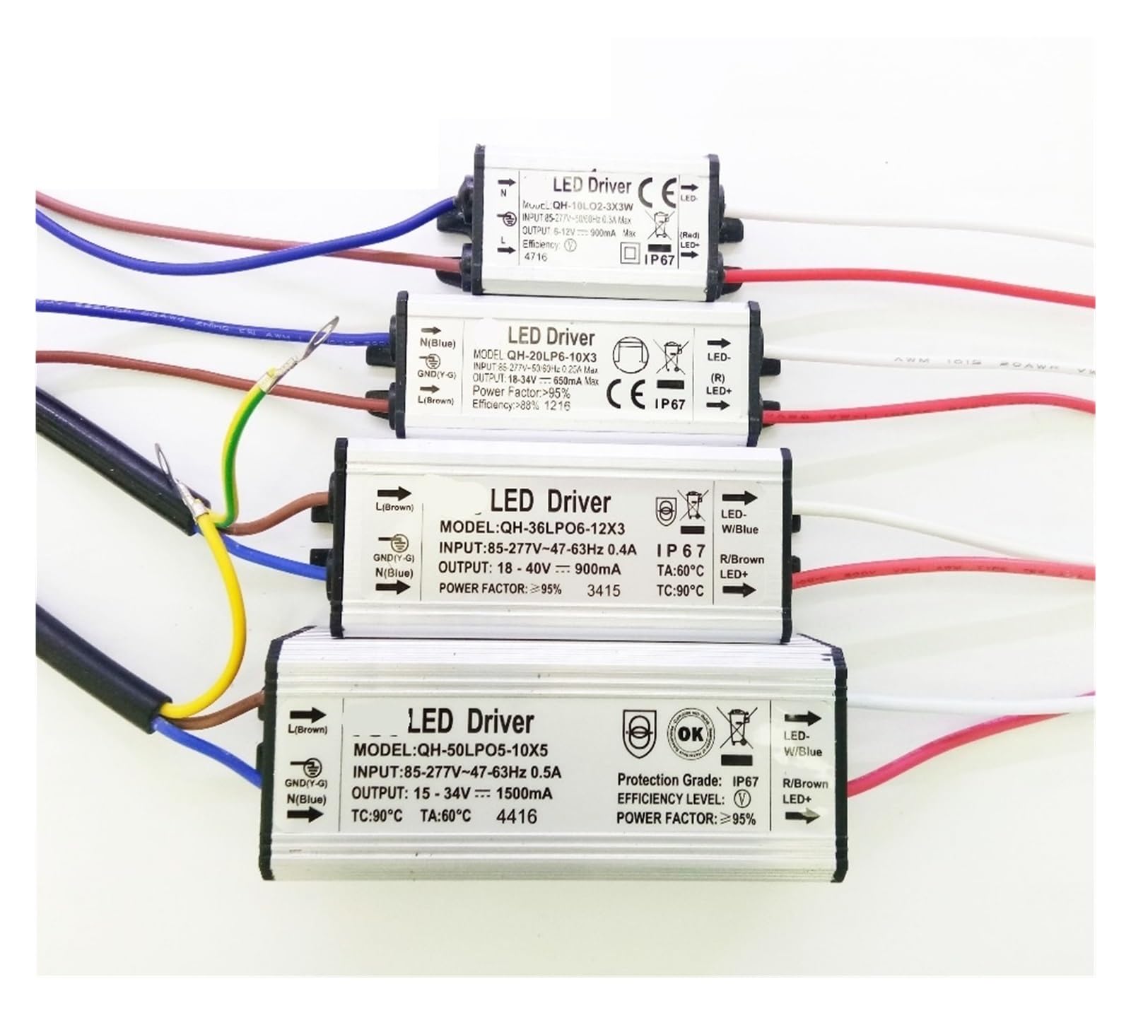 Transformateur LED étanche IP67 50W à courant constant 1500mA pour spot