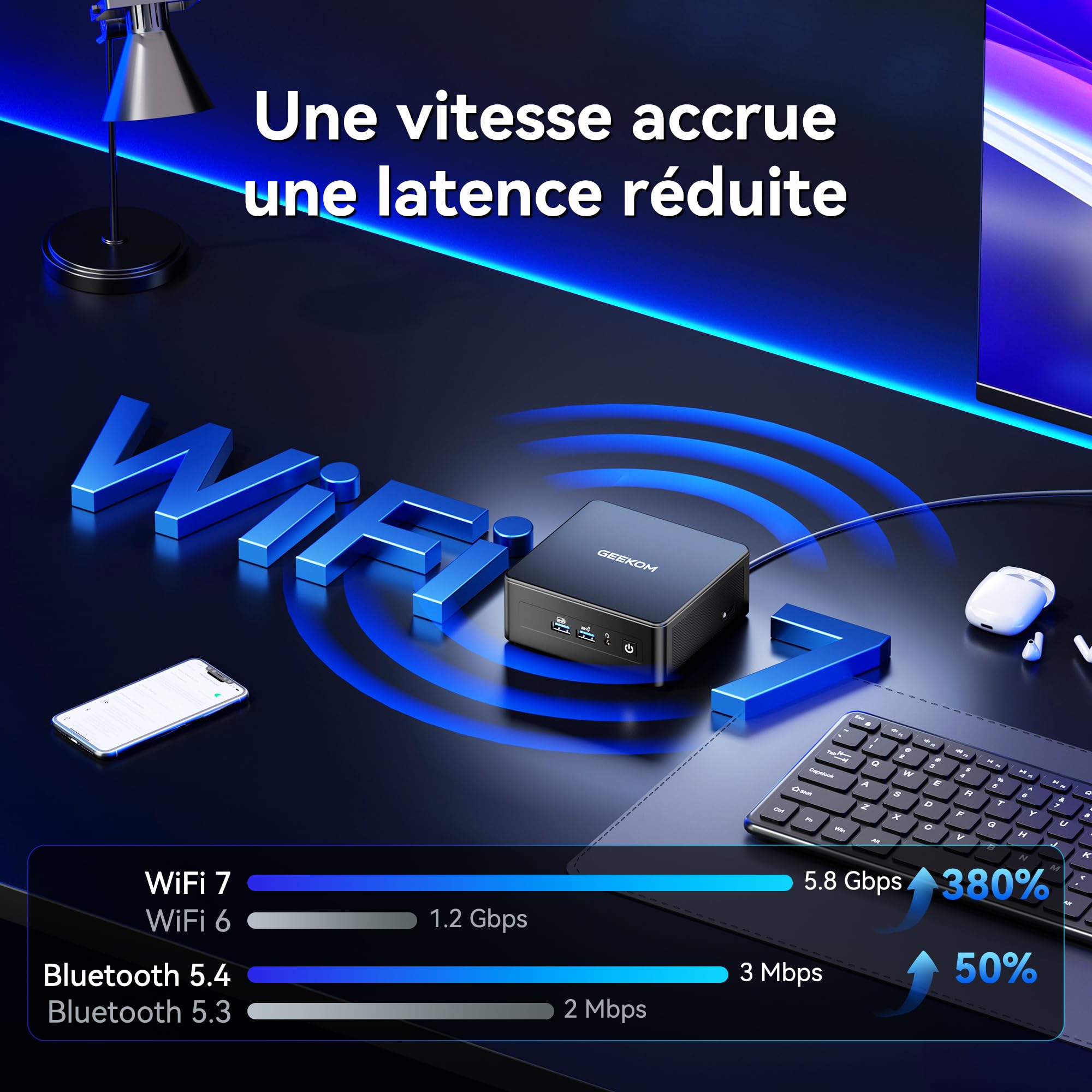 GEEKOM IT15 Mini PC IA Le Plus Puissant Intel Core Ultra 9 285H (15e Gén)