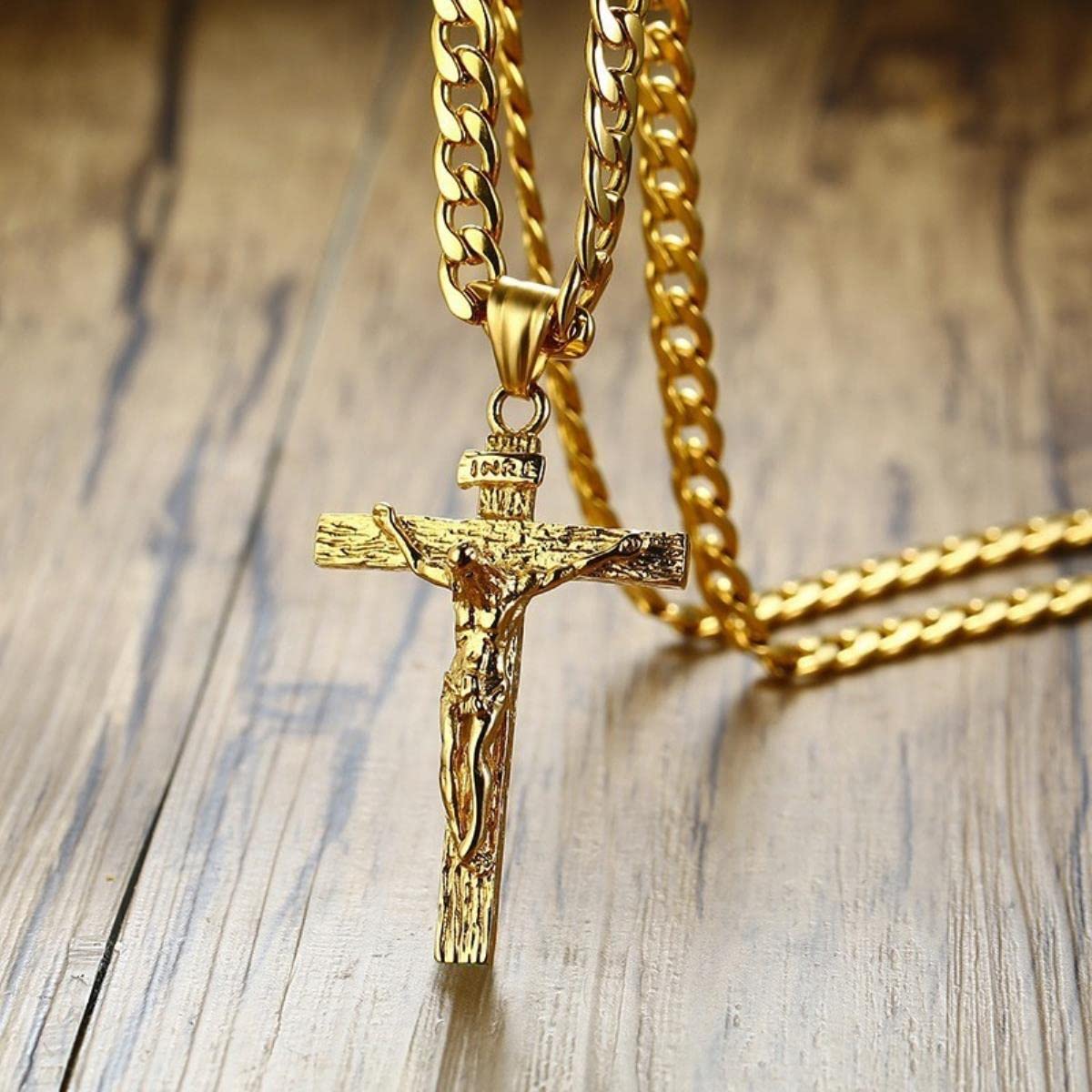 Collana crucifica 316L Acciaio inossidabile Pendente Collana a croce Gesù