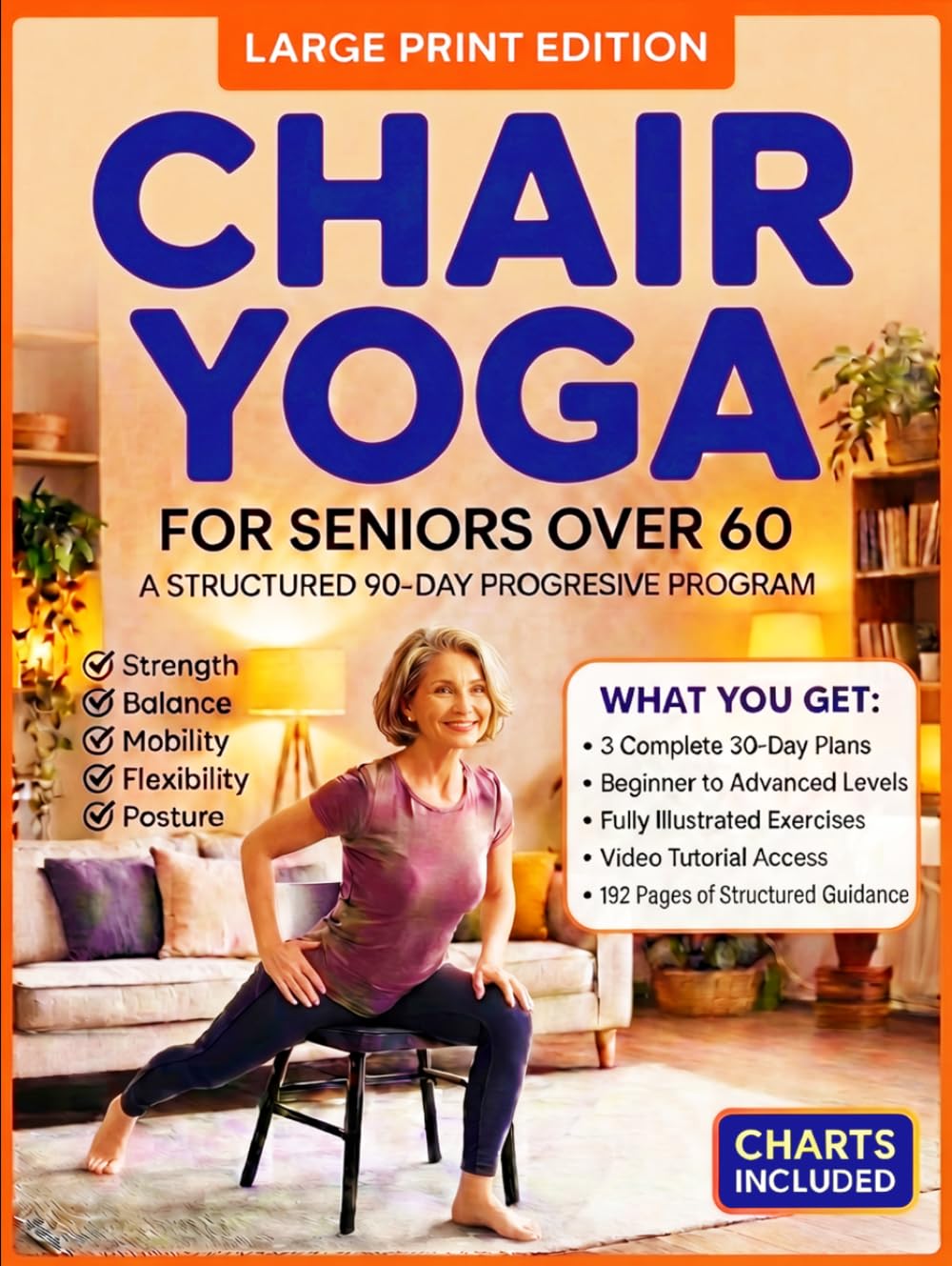 Chair Yoga for Seniors Over 60: Gentle Exercises to Improve Balance, Strength, Flexibility, and Mobility at Home