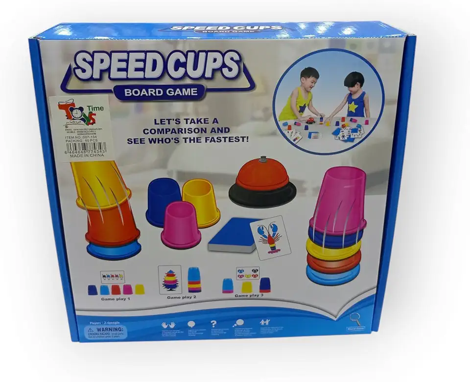 DOLL PLAY SET – Cup Challenge Game Cup Challenge Game is a Fun and Exciting Toy Made of Safe Plastic for Kids Boys Girls Ages 3 and Up.This Game Has Great Colors