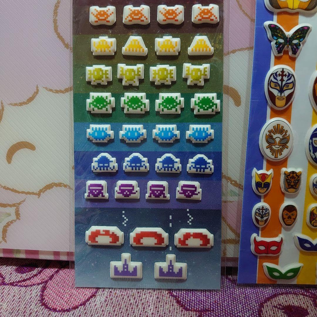 Amazon.co.jp: おもしろシール まとめ売り 平成レトロ ぷくぷくシール