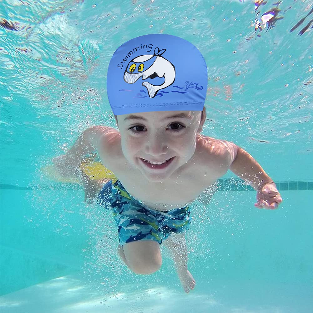 Kit De Natation Pour Enfants – 1 Bonnet Dauphin, 1 Masque, 1 Pince-nez, 1 Paire De Bouchons D’oreilles – Anti-buée, Confortable Et Protecteur