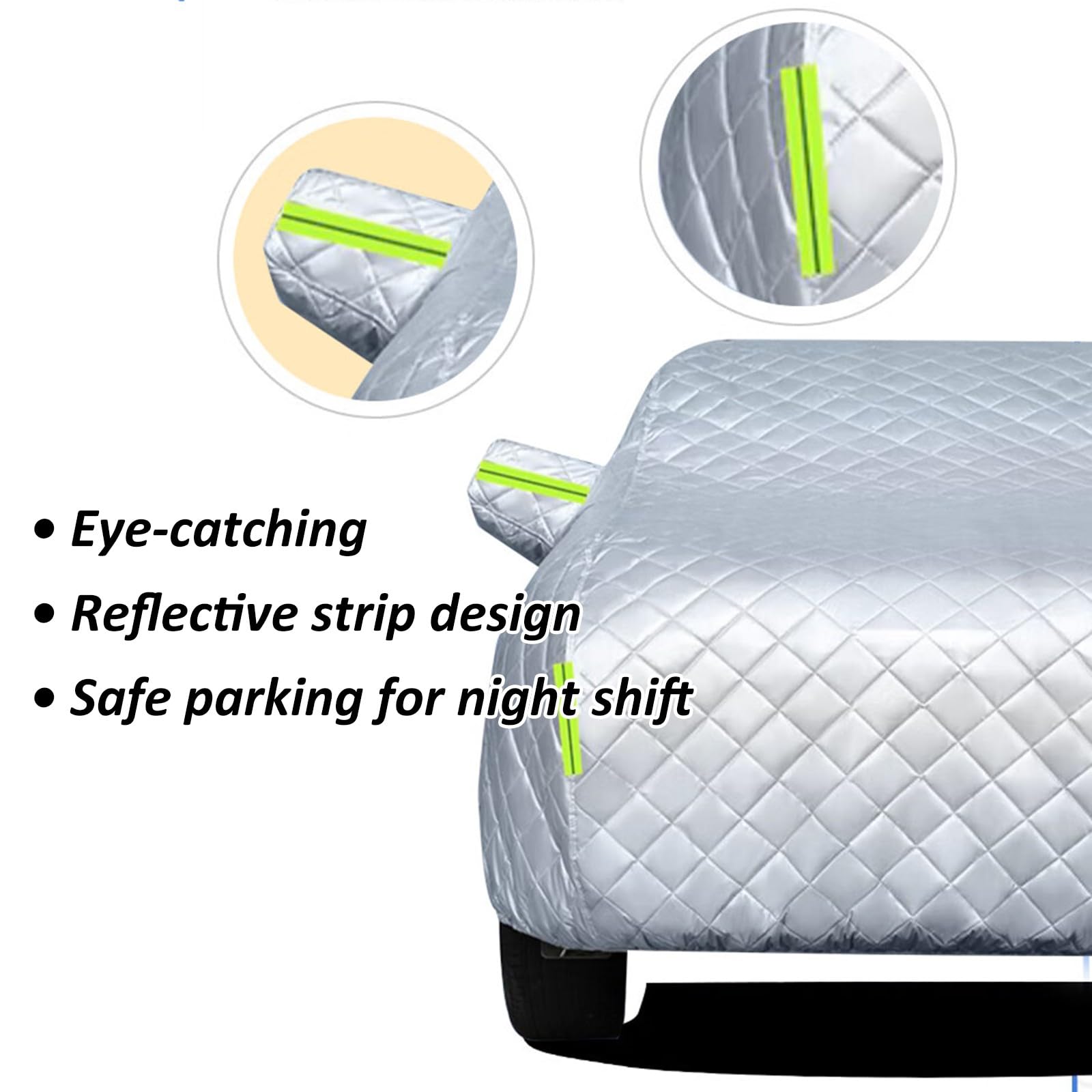 Plata Funda Coche Antigranizo para Volvo C70 II 2005-2009 Coupe-Cabriolet Cubierta Coches,Engrosada y Transpirable Funda para Coche Exterior para Sol a Prueba de Polvo y Nieve,Granizo
