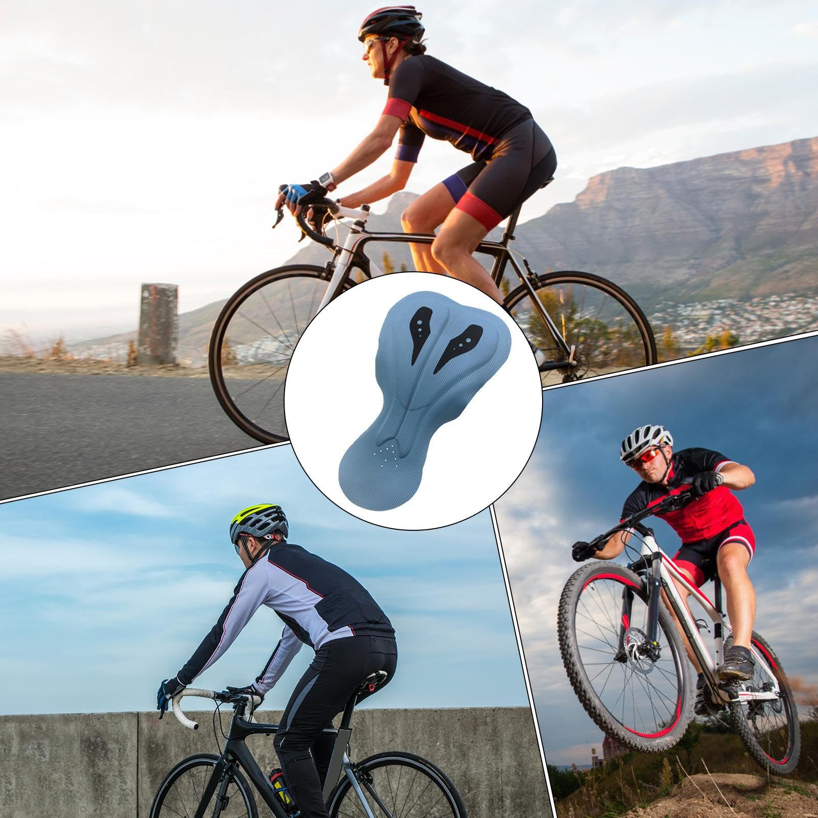 Culotte De Ciclismo con Almohadilla De Gel | Culotte de Ciclismo con Almohadilla de Gel,Acabado Suave Antigolpes y Transpirable para Mujeres Deportivas en Bici, Pantalones y Subpantalones al