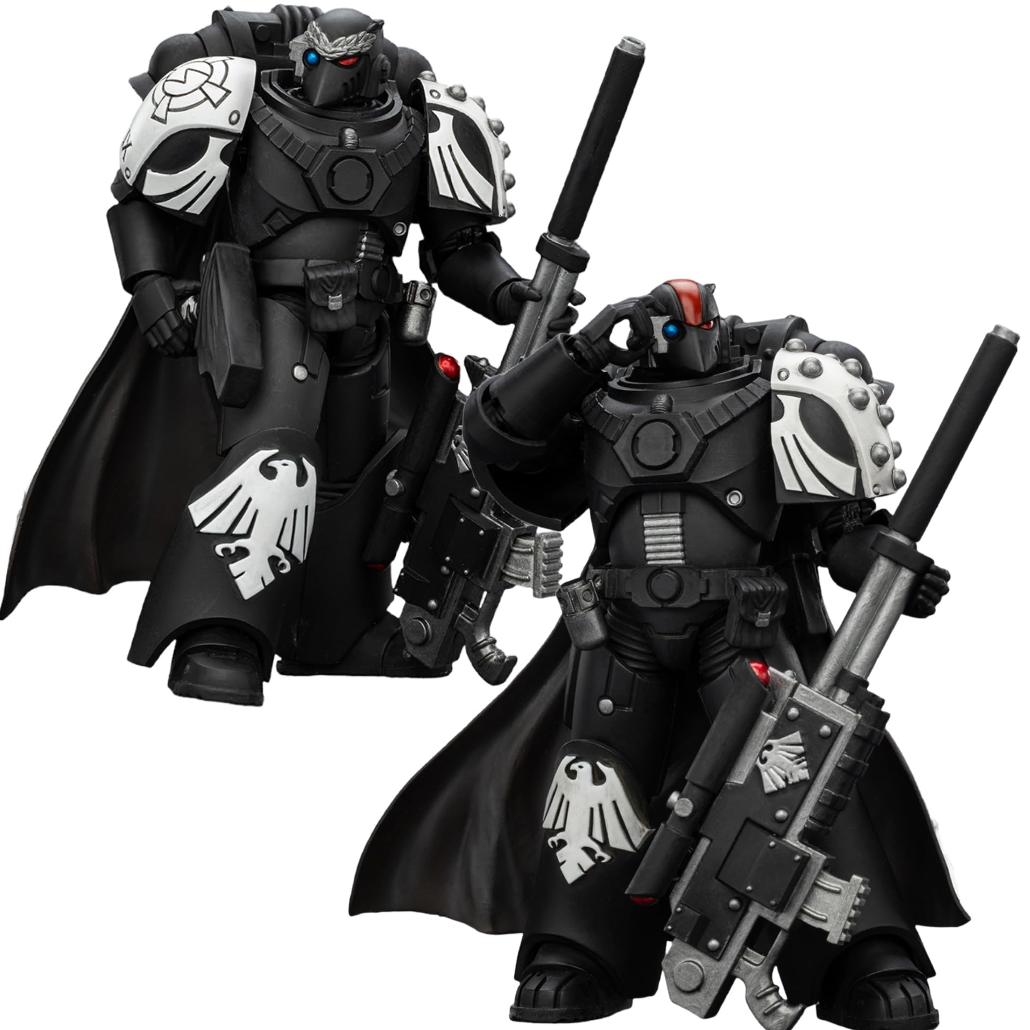 JOYTOY Raven Guard Warhammer 40K 1/18 Action Figures Raven Guard Mor Deythan 2PCS Collectible Model 4.8-Inch