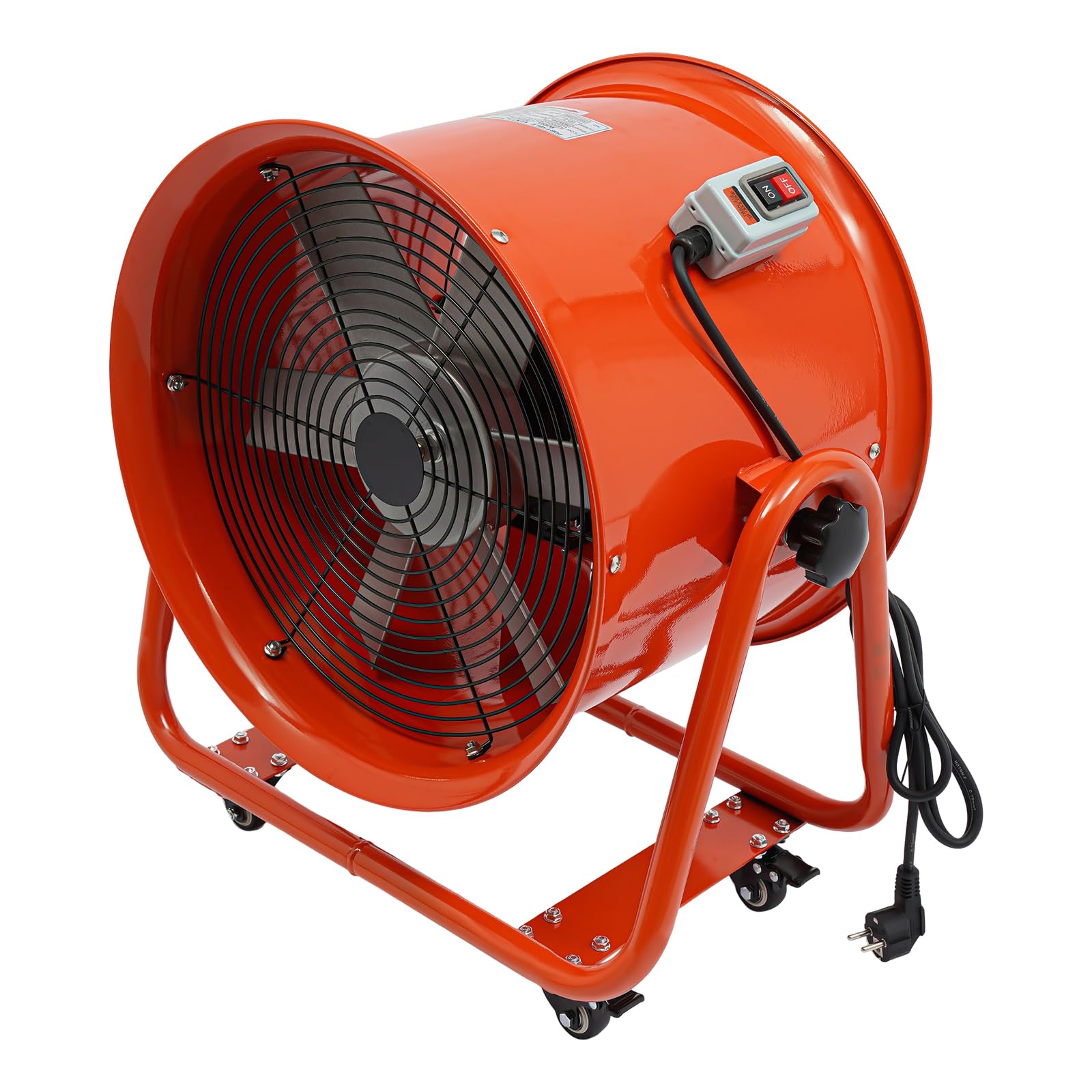 Ventilatore industriale da pavimento, ventilatore elettrico, 15000 m³/h, 220 V, ventilatore assiale, 1,1 KW400 mm, per ventilazione o dissipazione del calore in tunnel, fabbriche, magazzini,