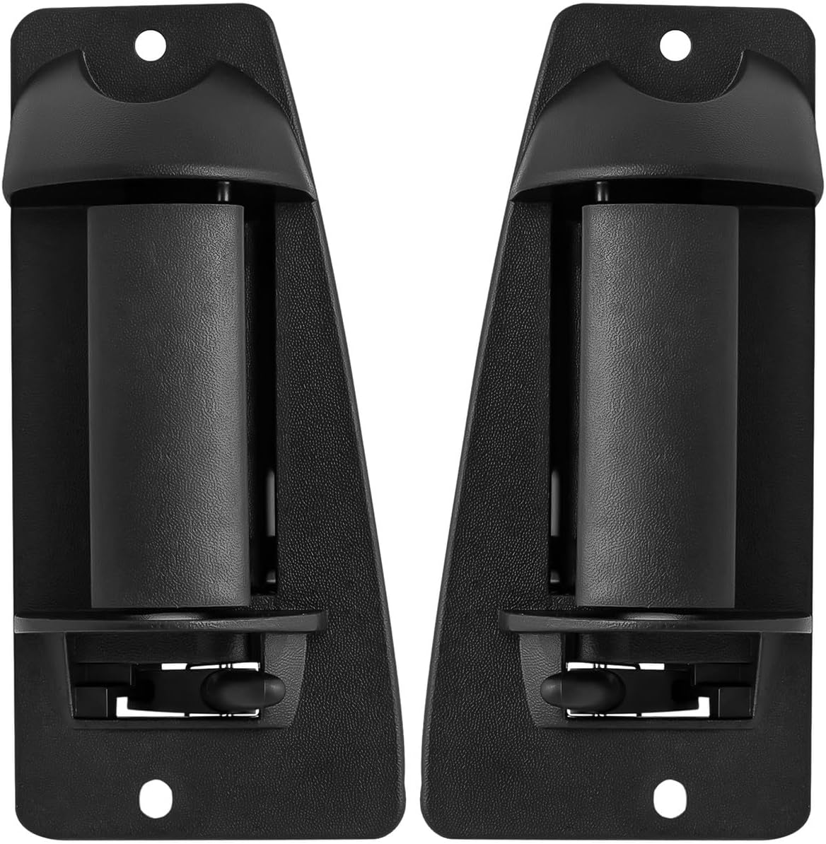 2pcs Rear Left+Right Side Doors Handles - Compatible with 1999-2006 Chevy Silverado/GMC Sierra 2007 Silverado/Sierra Classic Body Extended Cab w/Half Size - Textured Black - 15758171 15758172