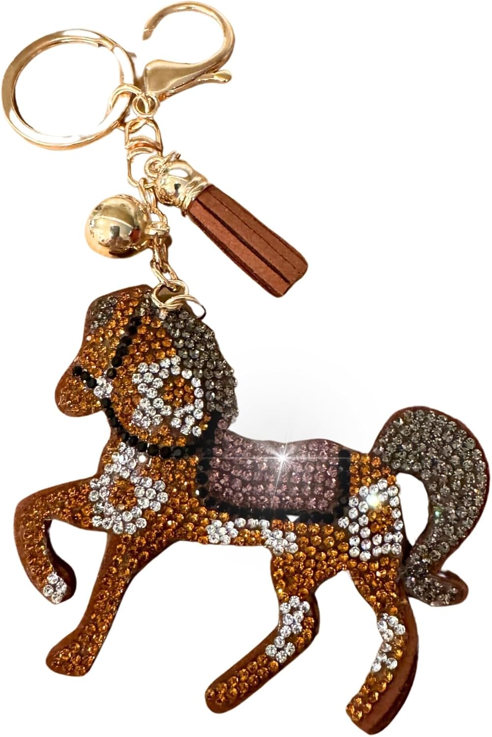 Popfizzy Crystal Keychains for Women and Girls, Bedazzled Purse Charms, Bling Backpack Accessories, Bag Charms, Handmade Gift