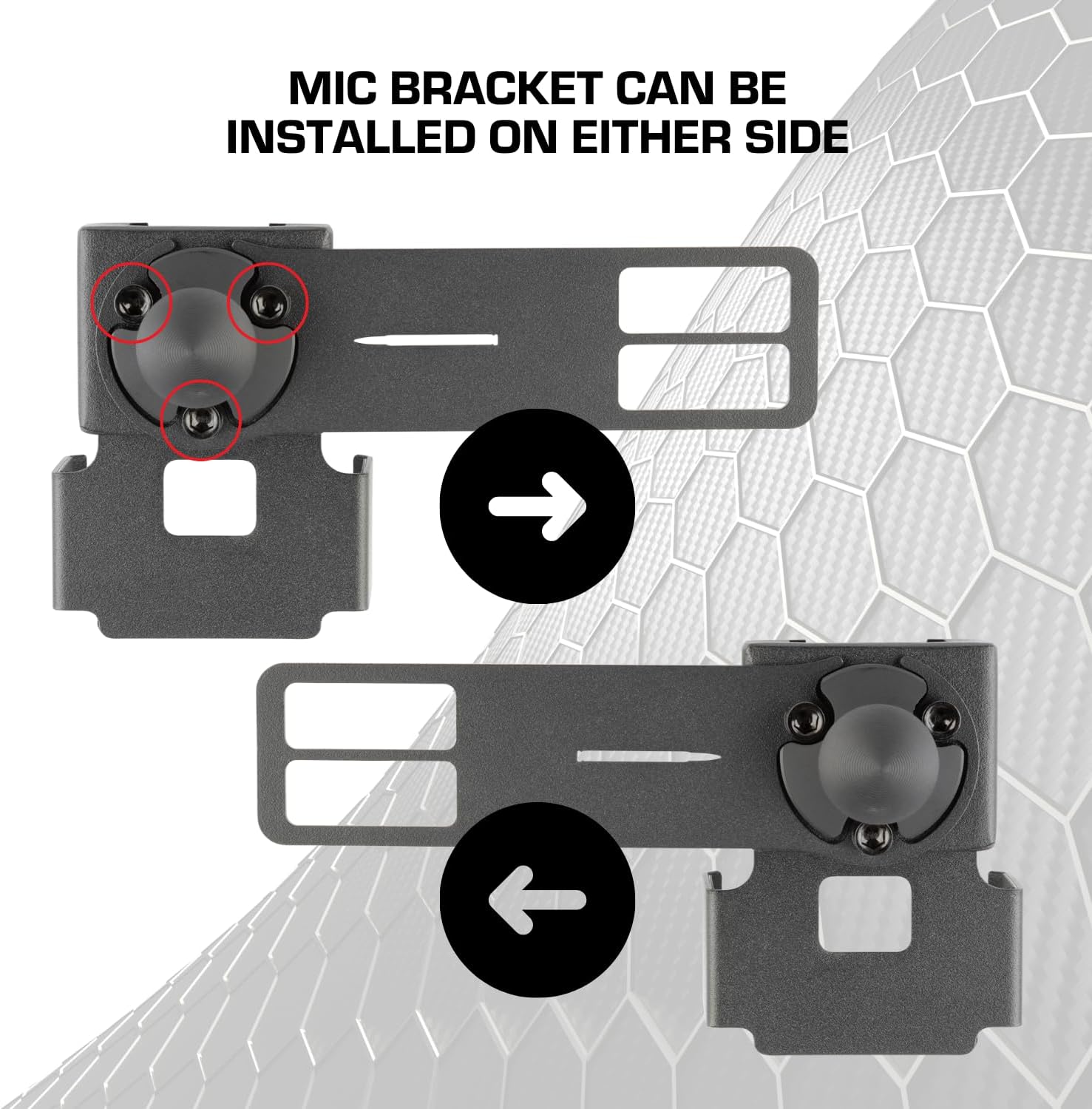 Bulletpoint Mounting Solutions Two-Way Radio + Handheld Speaker Mic Holder with 20mm Ball Mount
