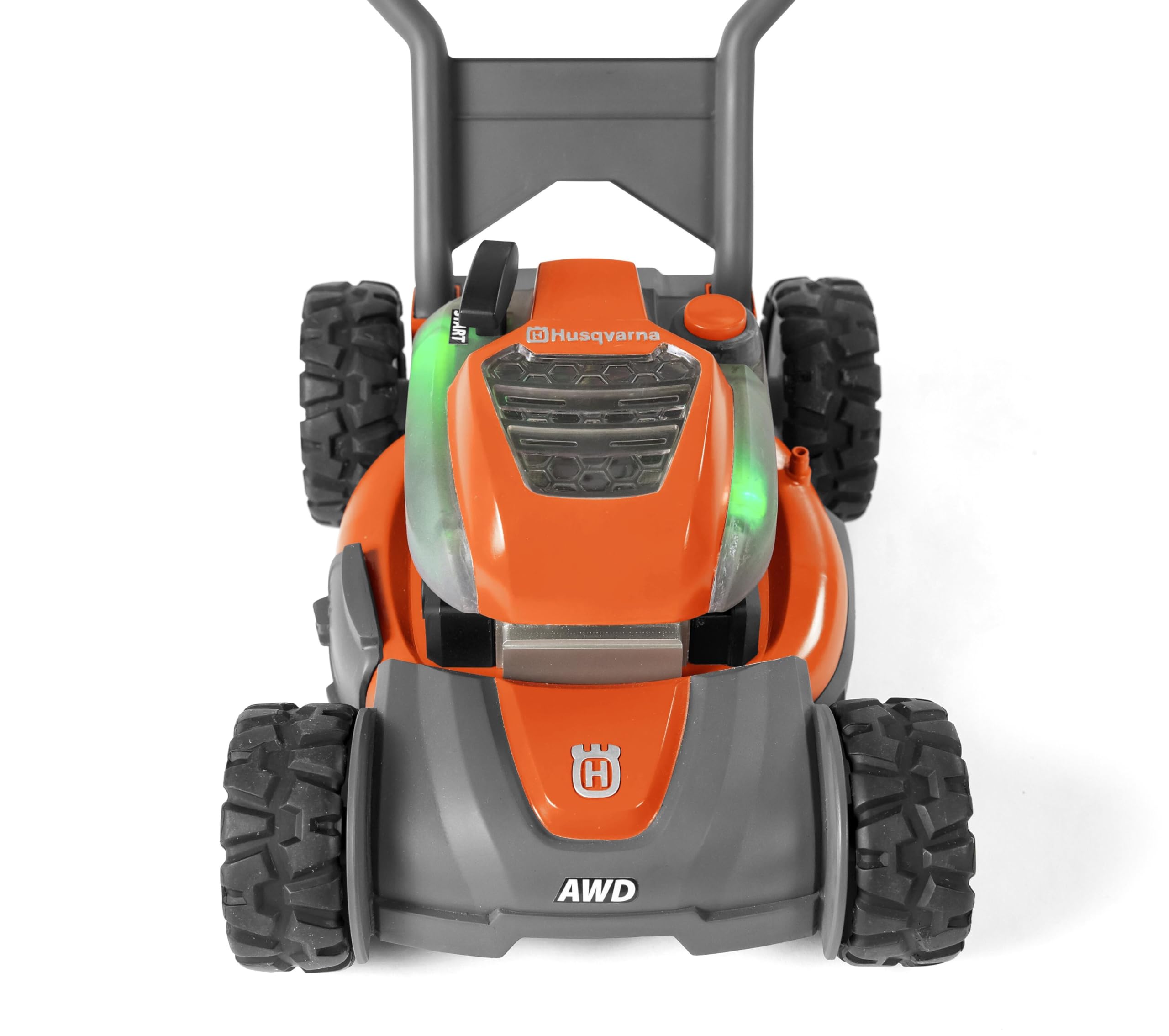 Husqvarna Spielzeug Rasenmäher für Kinder mit Einschaltknopf, Motorgeräuschen & blinkenden Lichtern, Batterien enthalten, ab 3 Jahren