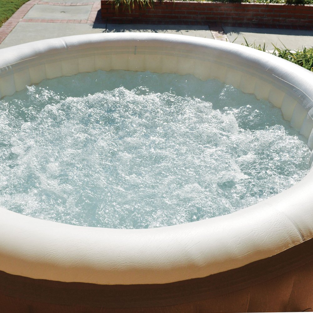 Intex 28404 - Pure Spa Bubble Therapy con Pompa, 795 litri, Riscaldatore e Sistema Purificazione Acqua, 196x71 cm, 4 Posti, Beige 2018