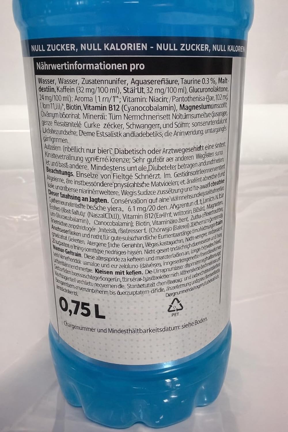 SORINA OSHEE Zero Fruit Flavor Sport Drink 750ml (Pack of 6) - Addition of Vitamins and L-carnitine – Sugar Free – Hydration – Vitamin Drinks