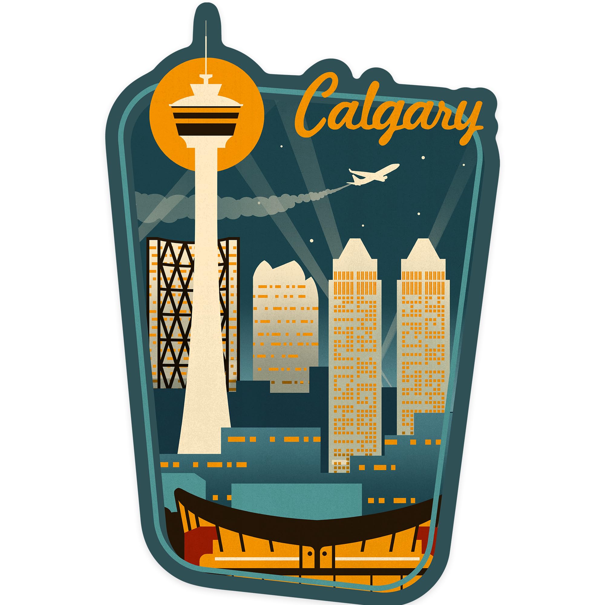 Autocollant Vinyle Calgary Canada - Skyline Monument Ville - IYVM - NEUF