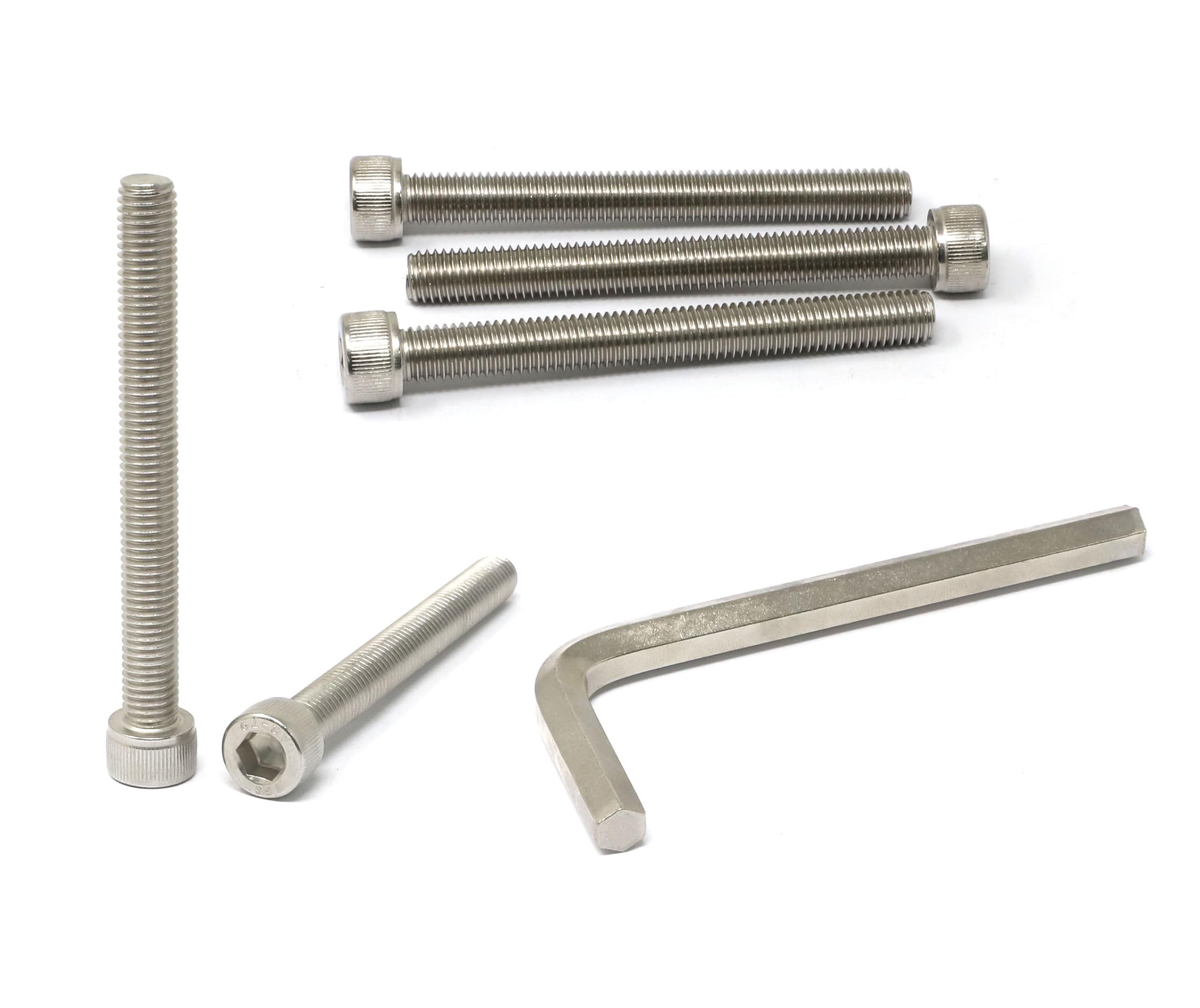 iexcell 5 Pcs M10 x 95mm Thread Pitch 1.5 mm Stainless Steel 304 Hex Socket Head Cap Screws Bolts Kit