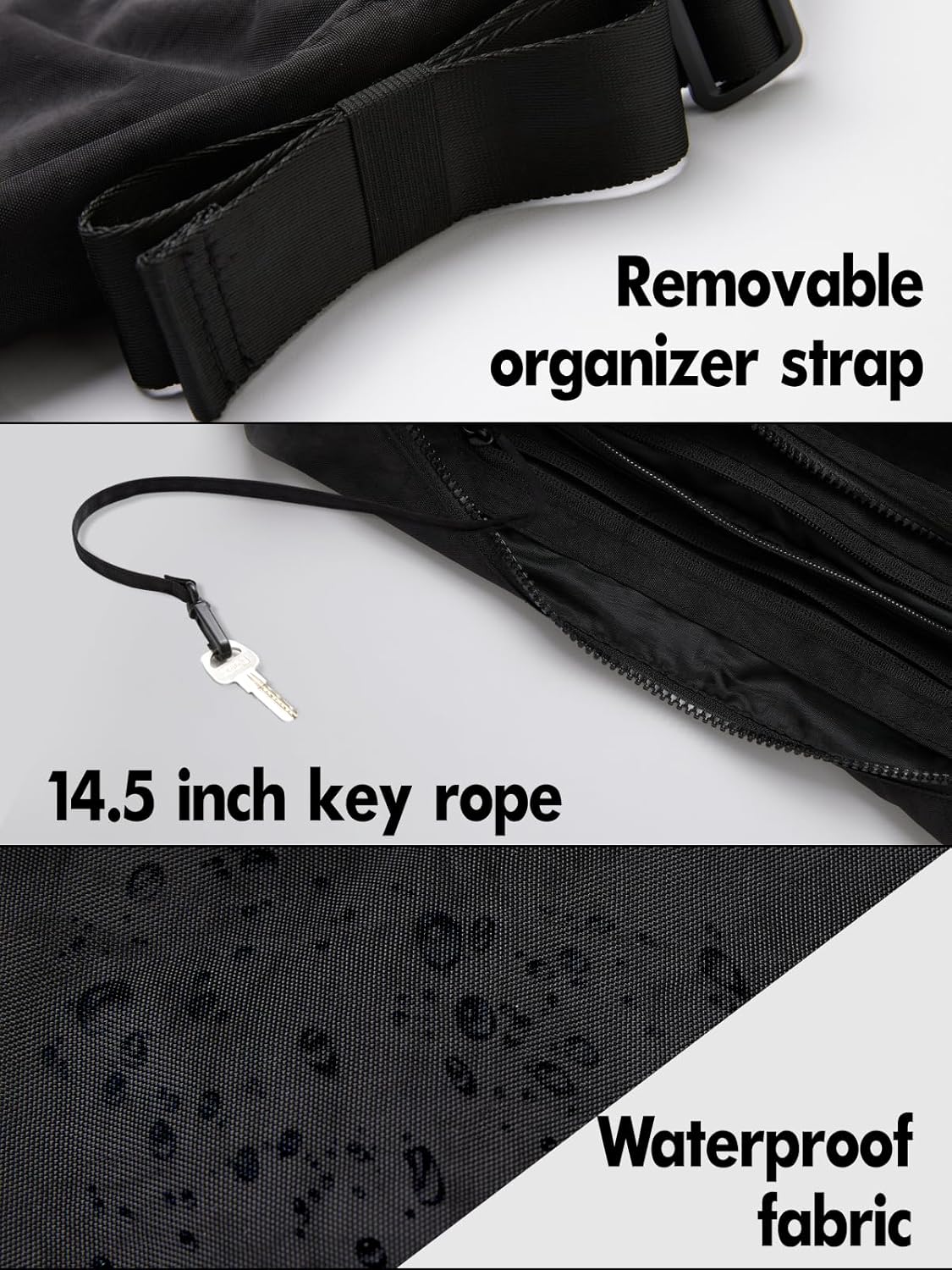 Medium Nylon Crossbody Crescent Bag: Slouchy Style Shoulder Casual with Adjustable Strap - Image 4