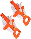 QWORK 1/2" x 164' Mesure de ruban en fibre de verre à double face pour l'ingénieur, Orange