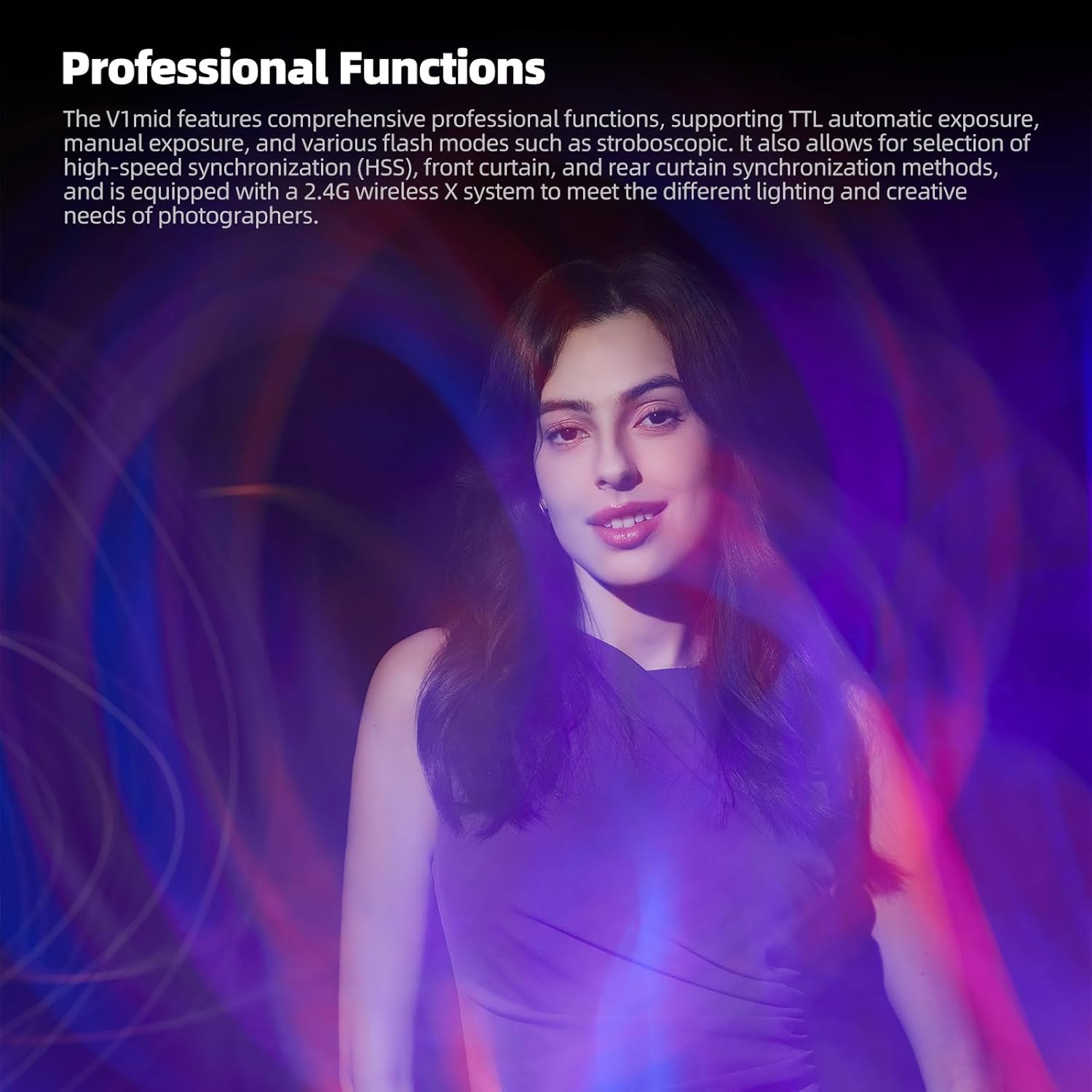 Godox V1 mid C V1midC 55Ws TTL Round Head mini Flash for Canon,1.7 sec Recycle Time,2.4G X Wireless HSS 1/8000s,Full-Color Touchscreen,USB-C Lithium Battery (V1 MID C for Canon)