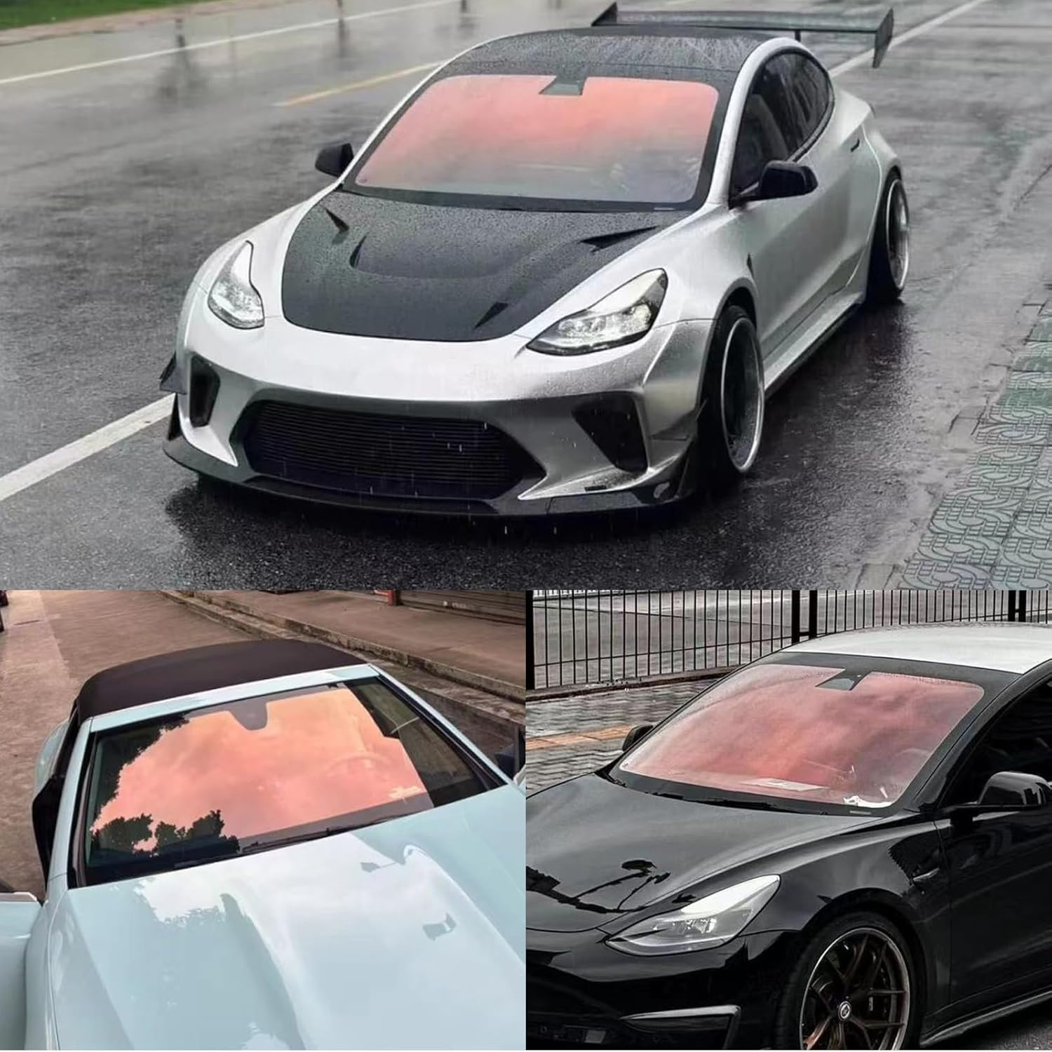 XhuangTech Window Tint for Cars, 78% VLT Chameleon Red Car Tints for Window, Blocks UV/IR Rays, Heat & Glare, Privacy Protection Adhesive Window Film for Windshield, Rear & Side Windows (30In x 10FT)