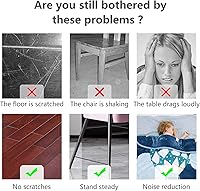 Vista 6 de 12 tapas redondas para patas de silla de 1-1/2 pulgadas (1.496 in) de vinilo de identificación flexible para patas de silla, protectores de patas