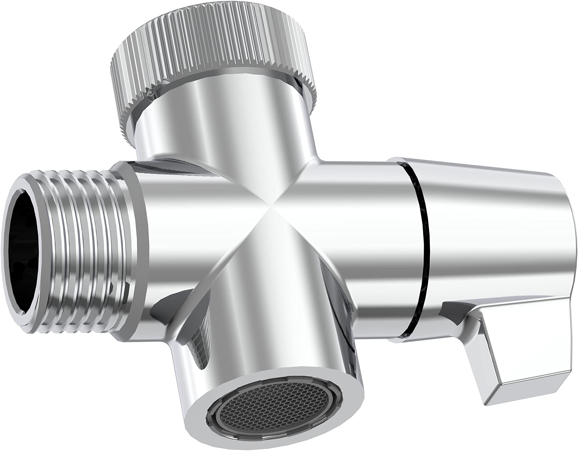 RinseWorks - Aquaus Brass Faucet Diverter Valve with Male Thread Adapter/NSF/ANSI 61 Low Lead Compliant for Drinking Water System
