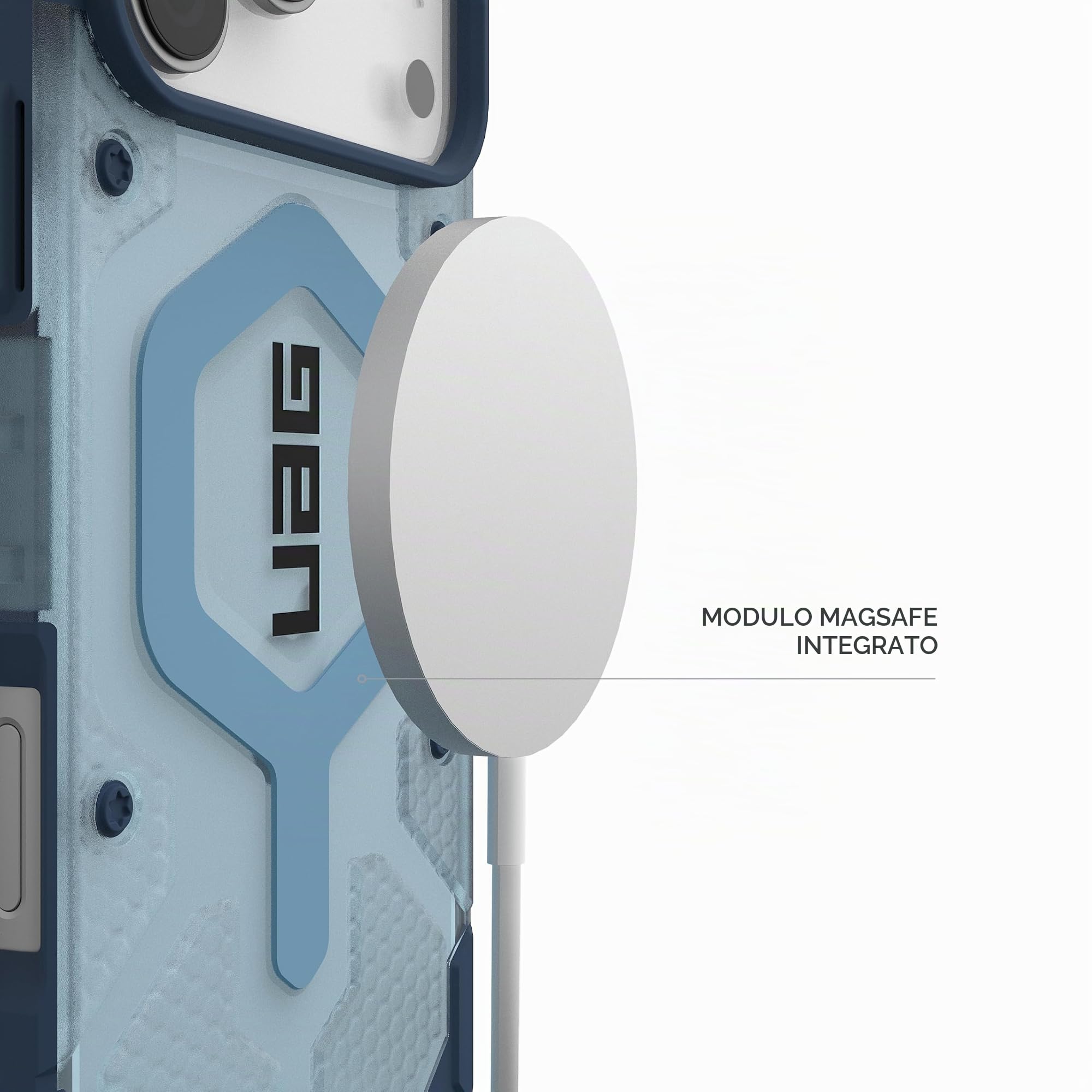 Urban Armor Gear Pathfinder MS Custodia + Cordino iPhone 17 Pro Max | Perfetta aderenza | Resistenza alle cadute di 5,4 m | Modulo magnetico | Bordi rialzati | Tutte le porte accessibili