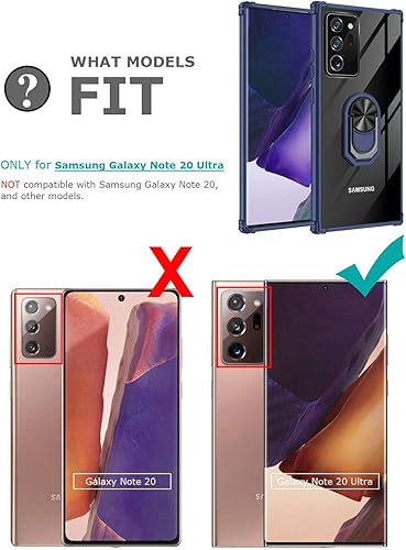 Miniatura 7 de Funda con función atril para Samsung Galaxy Note 20 Ultra, funda transparente de protección contra caídas para Galaxy Note 20 Ultra, carcasa delgada
