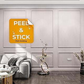Peel and Stick Wall molding kit, Ready to go Easy to Install for DIY Lovers, no Need Tools | 3 top 3 Bottom Frames