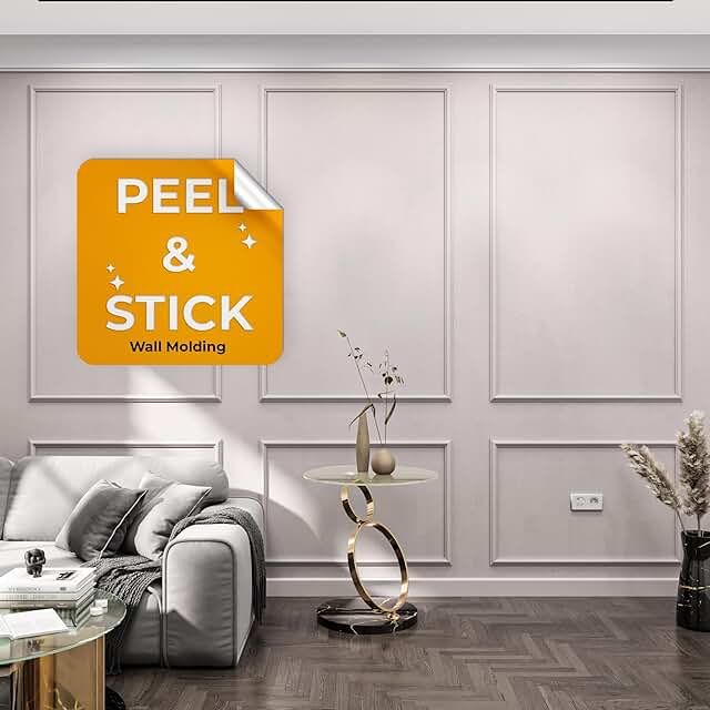 Peel and Stick Wall molding kit, Ready to go Easy to Install for DIY Lov...