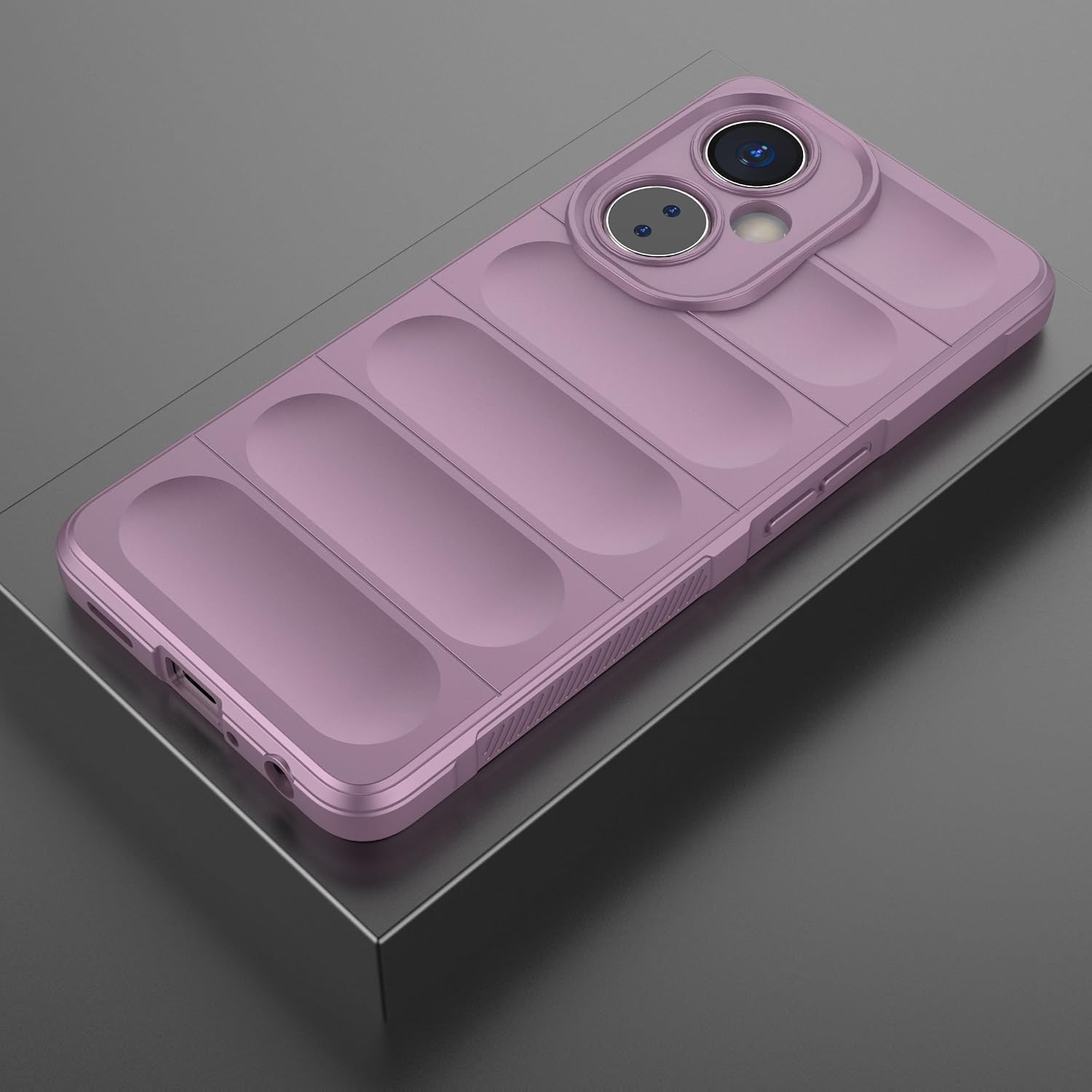 Asuwish Phone Case for OnePlus Nord N30 5G/CE 3 Lite with Tempered Glass Screen Protector and TPU Shockproof Protective Silicone Cell Cover Accessories Oppo K11x/One Plus 1 1+ N 30/CE3 Women Purple image 5