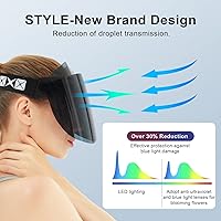 Vista 17 de Protector facial con protección UV, visera facial unisex para hombres y mujeres, deportes al aire libre, conducción, UPF 70+, gorras con viseras