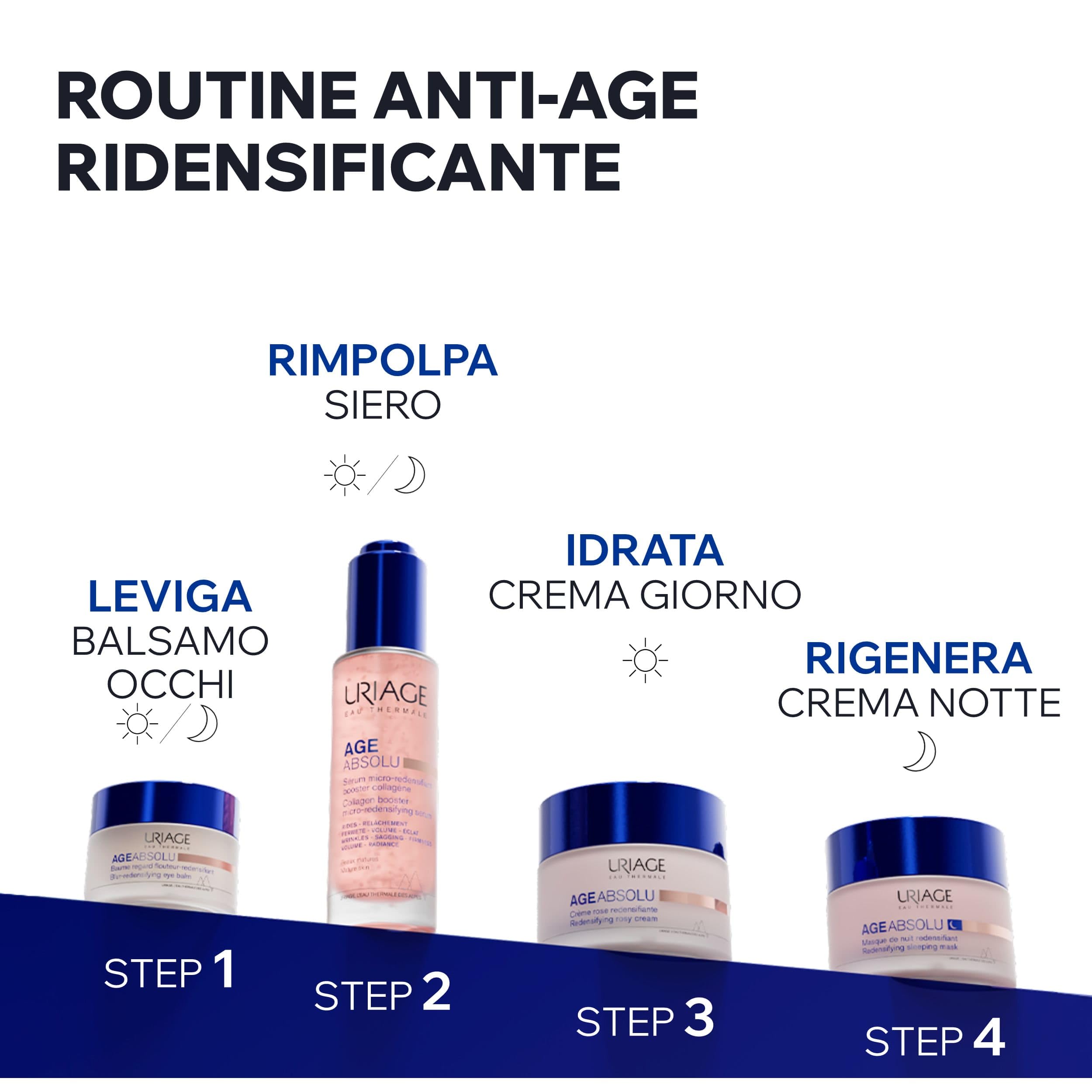 Uriage Age Absolu Siero micro-ridensificante Booster di Collagene con peptidi di procollagene e retinolo - Effetto rimpolpante immediato, Bosster di Pro-collagene X6 - Rughe, luminosità, volume - 30ml