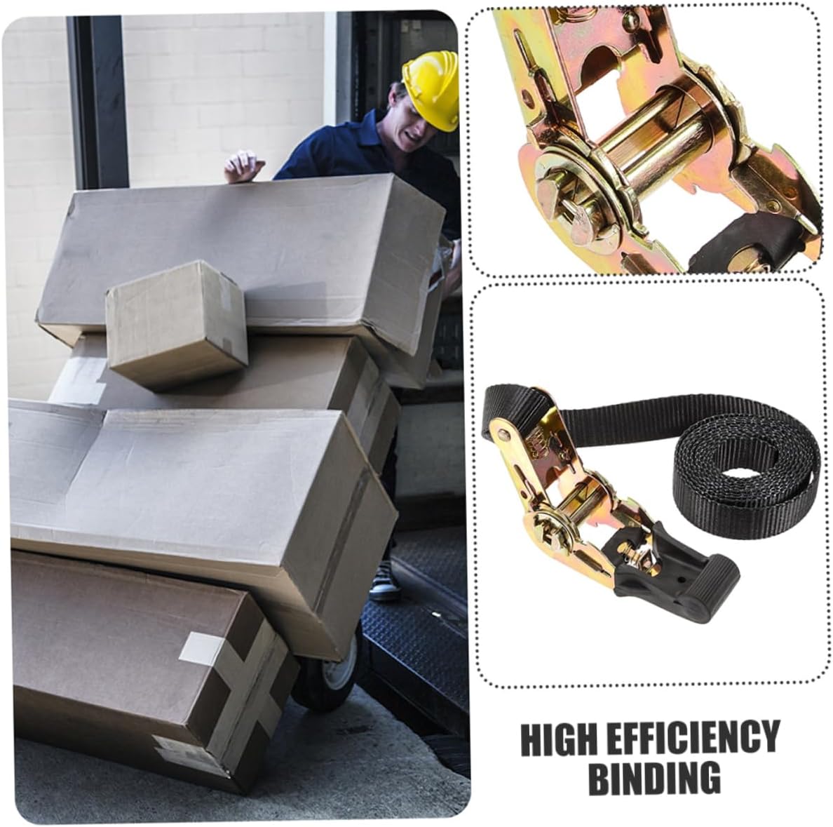 4pcs Heavy Duty Ratchet Tie Down Straps Vehicle Lashing Straps for Cargo Securement for Trailers Trucks Motorcycles