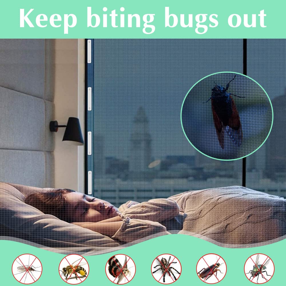 Aimants Pour Moustiquaires, 24 Pièces Bandes Magnétiques Clips Magnétiques Autocollants Clips