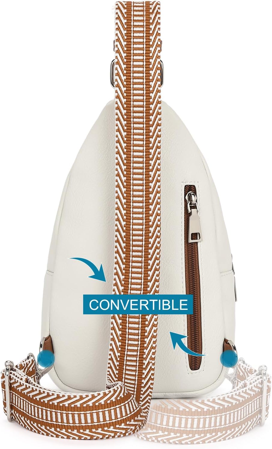 CLUCI Small Sling Bag for Women, Vegan Leather Fanny Pack Crossbody Bags for Women, Chest Bag With Guitar Strap - Image 8