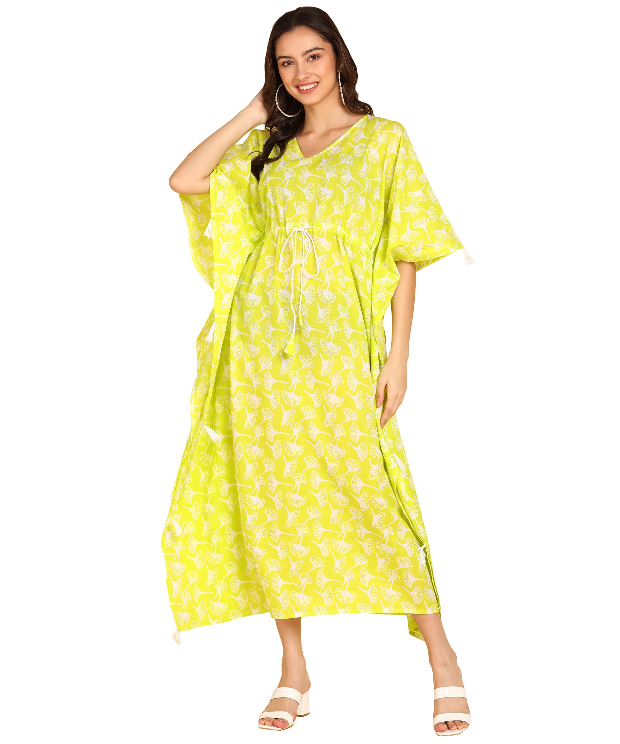 blocks of india Hand Block Kaftan in Cotton Fabric-picture-29