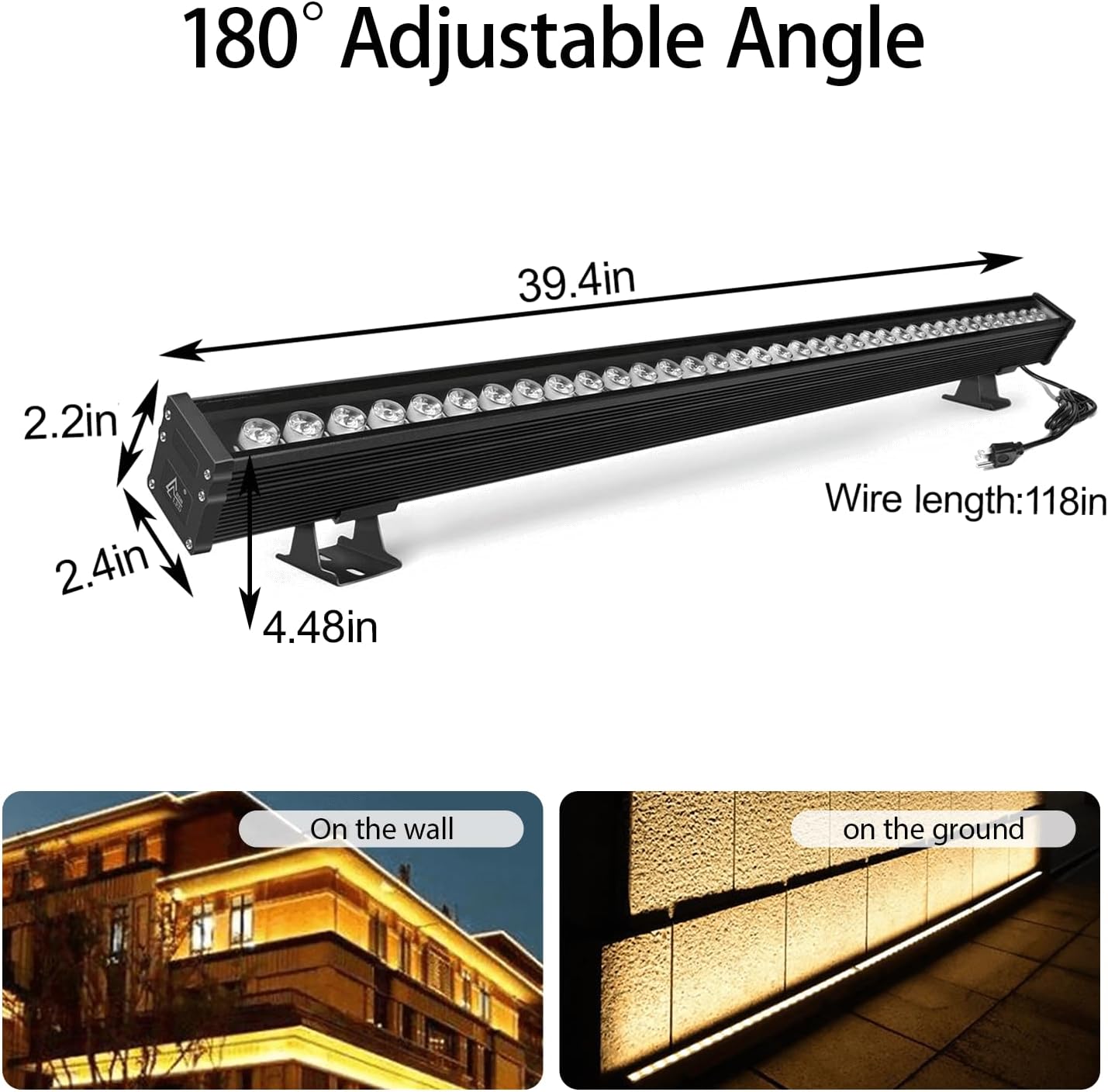 Wall Washer Light 36W3000K Linear Light Waterproof IP65 for Wall, Bridge and Billboard Lighting (3000K)