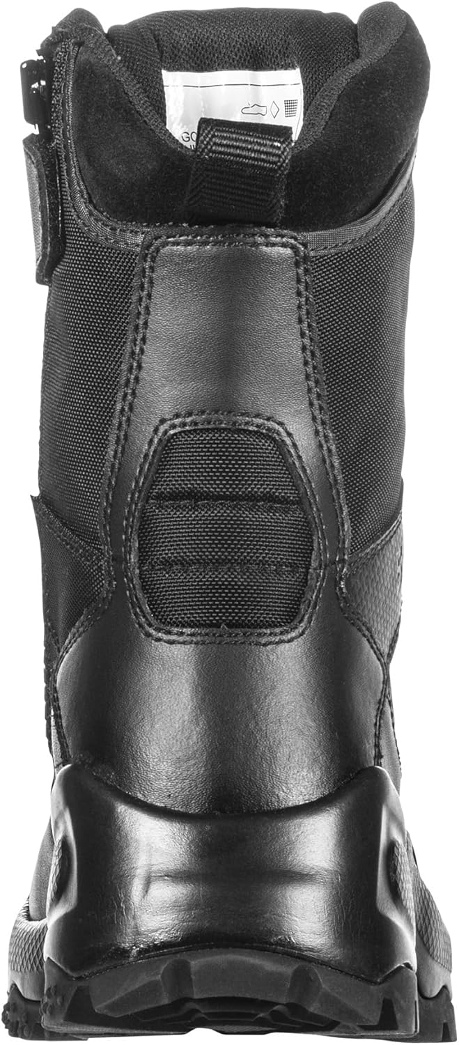 5.11 Tactical Women’s A.T.A.C. 2.0 8 Inch Side Zip Tactical Boot – Durable Duty Boot with Ortholite Comfort, Slip Resistant Outsole, Black, Style 12403ABR