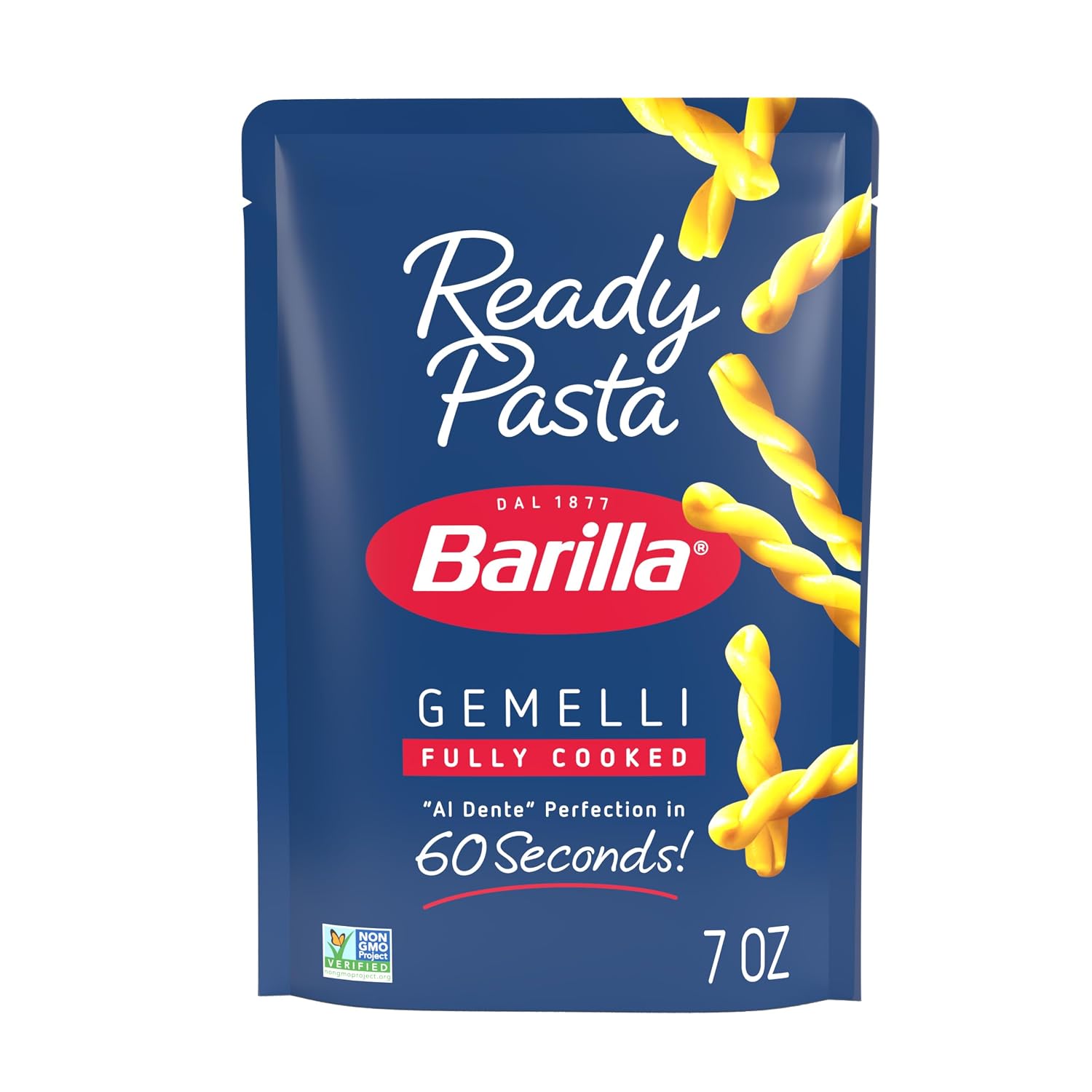 Barilla Ready Pasta, Fully Cooked Gemelli Pasta, Non-GMO & Kosher, 7 oz