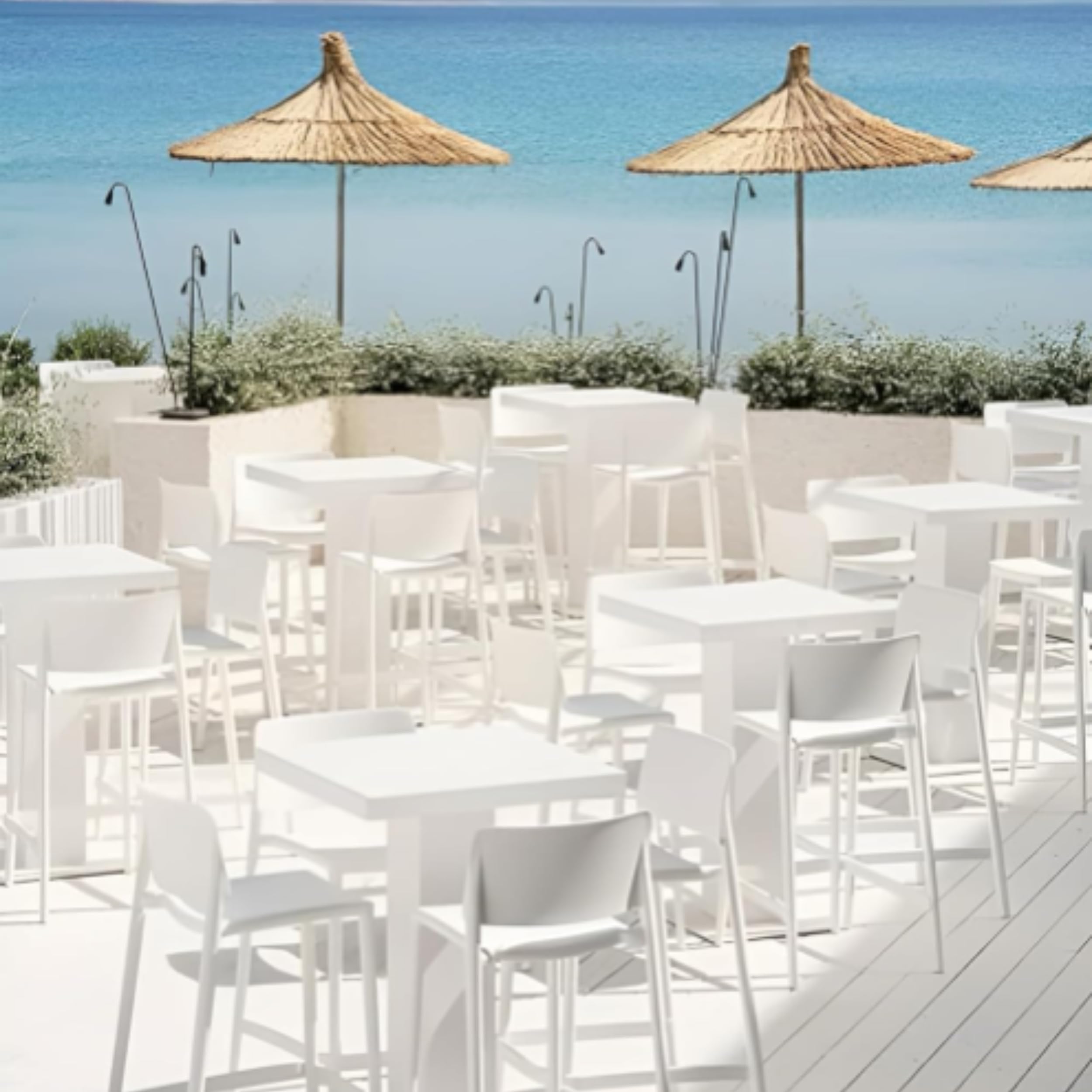 PAPATYA 4er-Set Barstuhl Joy-S I Designbarstuhl mit Einer Belastbarkeit von 200 kg (Rot)