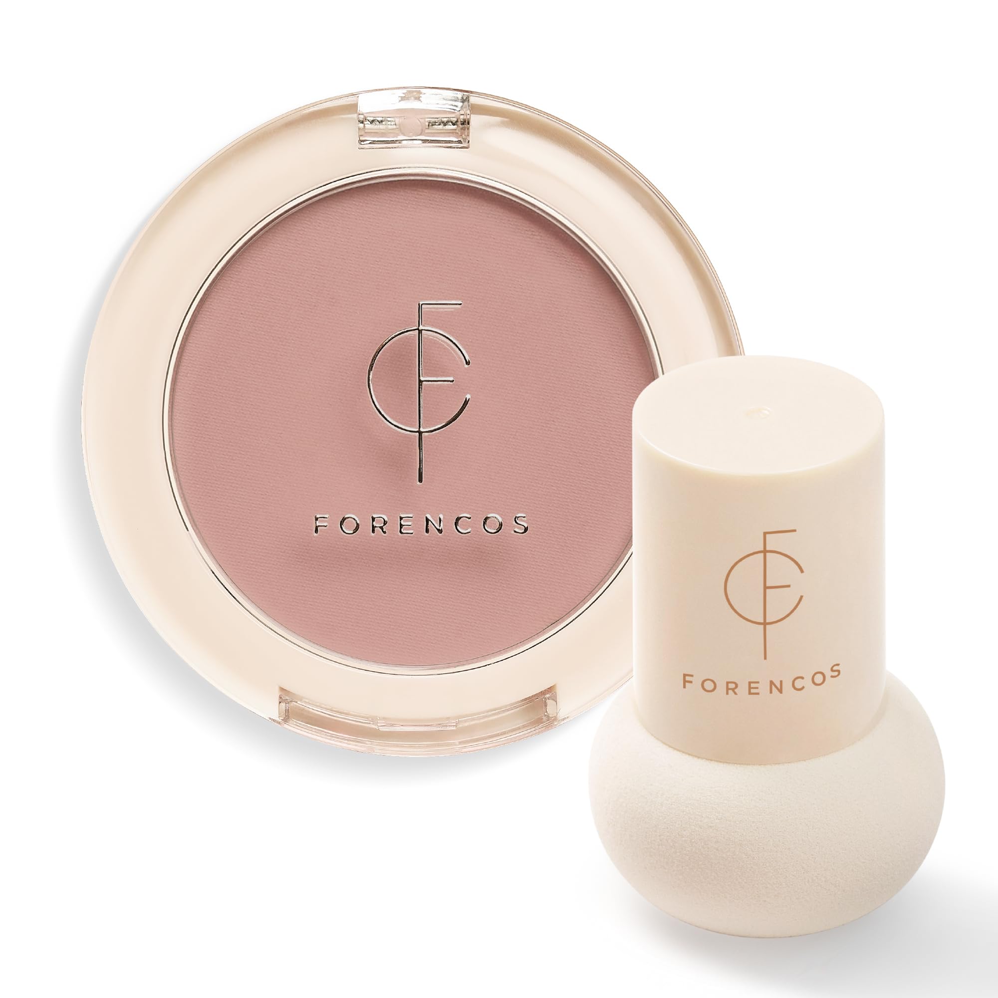 FORENCOS Matte Blush Set (Puff Included), Long Lasting Korean Blush Power, Zero Sebum Shine, Flawless Finish, Easy Blending, Lightweight & No Cakey Residue (PURE ANGEL)