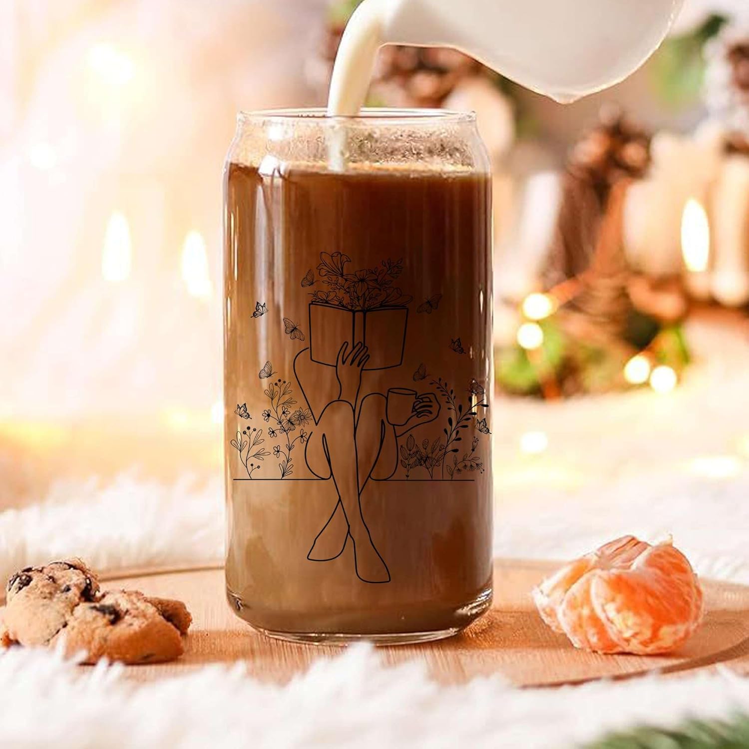 BOBAPARTHOME Just One More Chapter Glass Cup With Lid, Book Lover Gifts For Women, Book Club Member Gift For BookLover, Book Themed Cup, Librarians, Bookaholics, Bookworms, Birthday For Her - Image 9