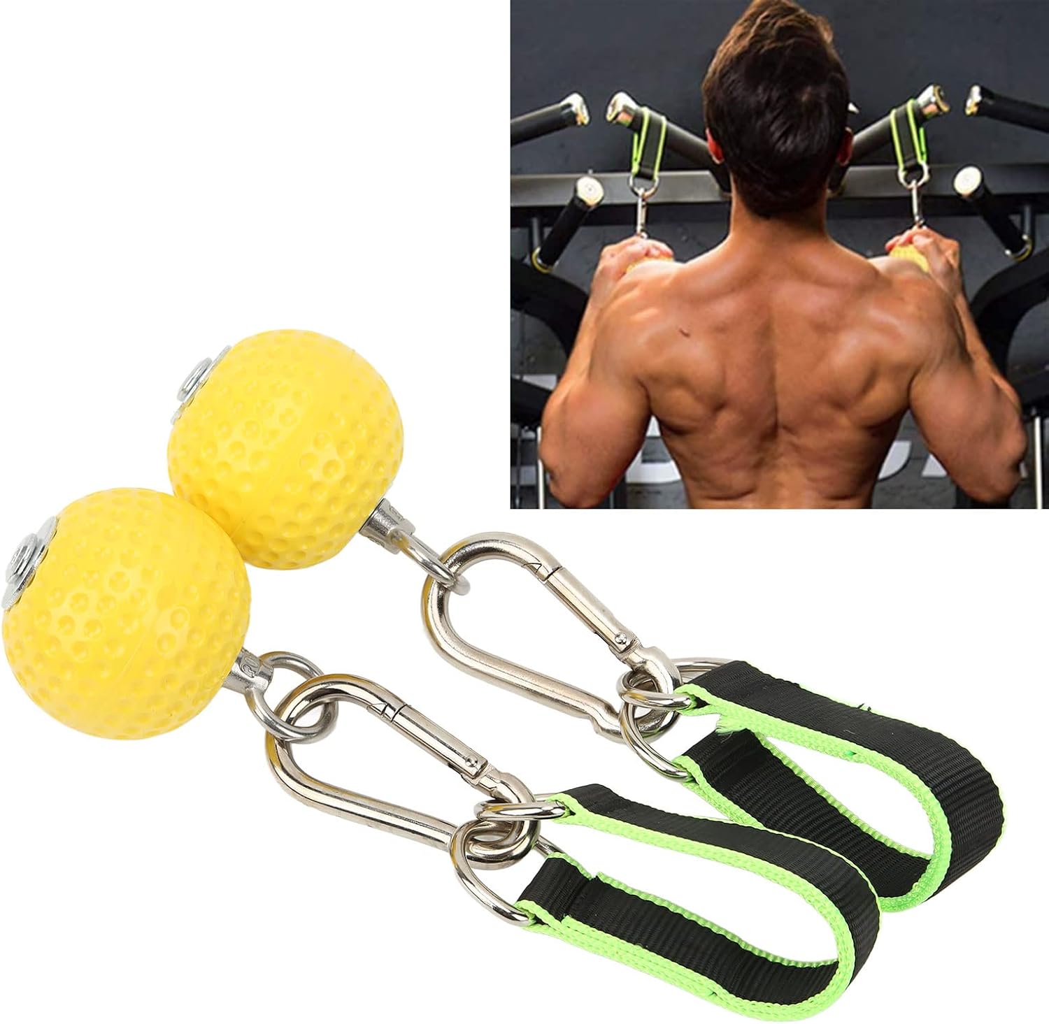 Climbing Pull Up Hand Grips Ball Set, Fitness Equipment for Arm Strength Training, Non Slip PU Material, Quick to Install with Webbing and Buckle, Ideal for Rock Climbers and Gymn