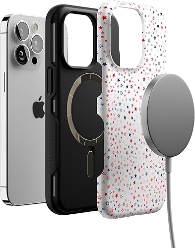 Vista 402 de Casely iPhone 13 Pro Case Compatible with MagSafe Blue Marble Case