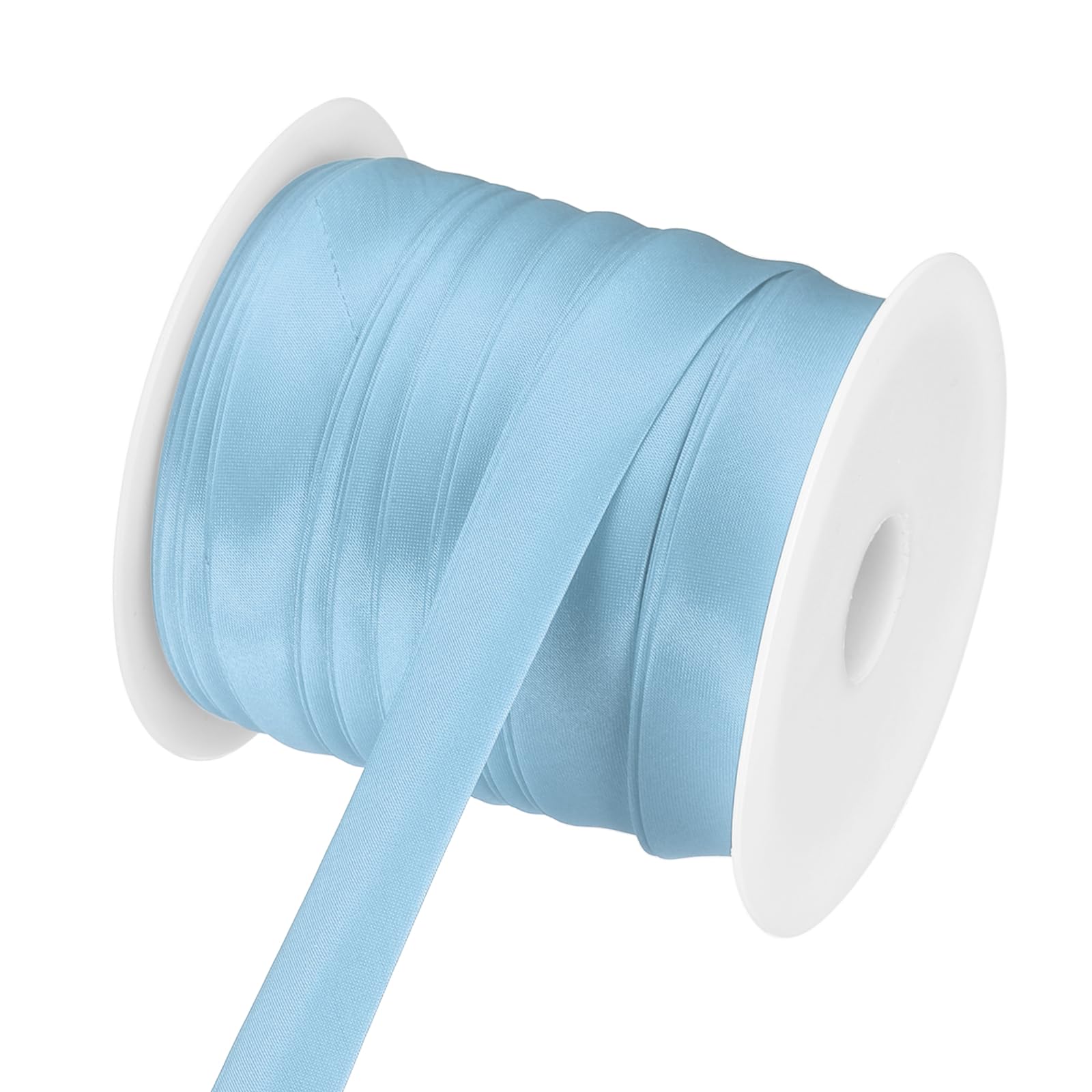 sourcing map Double Fold Bias Tape 3/4" x 25 Yds Light Blue