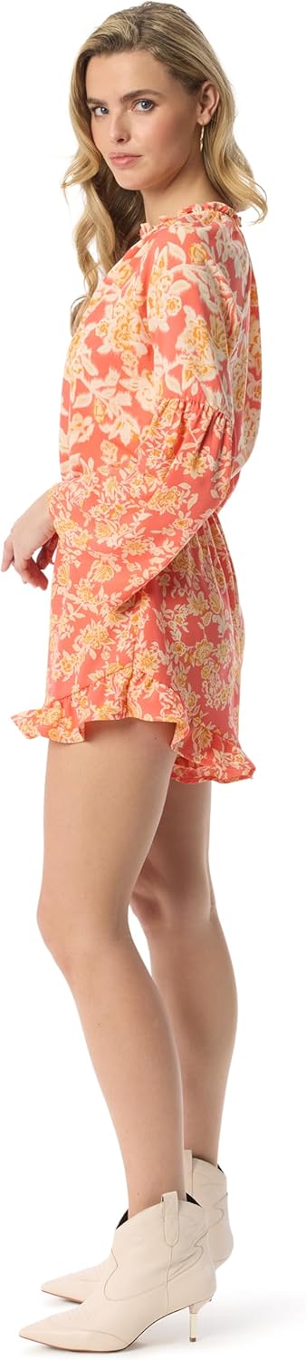 Jessica Simpson womens Aurella Ruffled Long Sleeve Button Front Romper Standard - Image 2